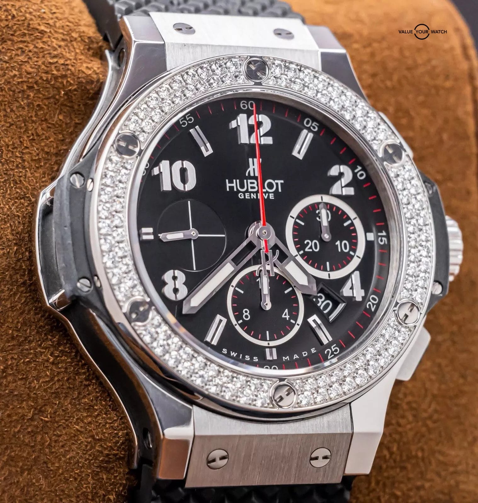 Hublot Big Bang 44 Original Steel Diamonds $20K MSRP Complete 301.SX.130.RX.114 - Image 16