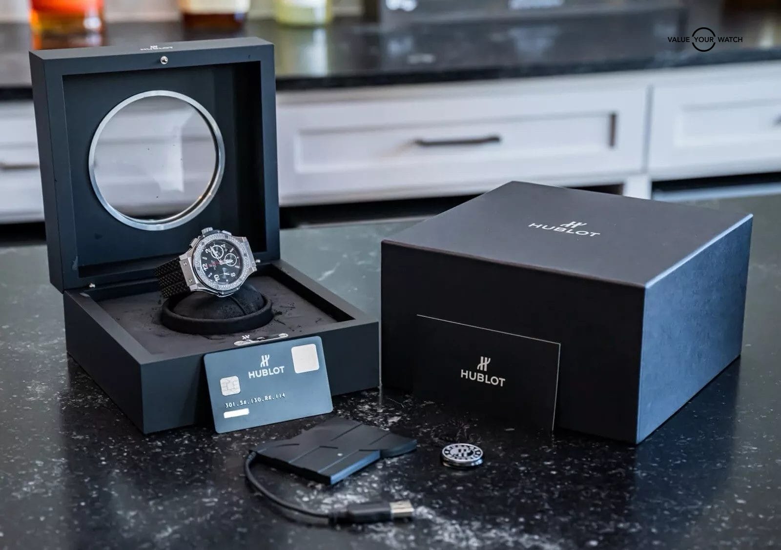 Hublot Big Bang 44 Original Steel Diamonds $20K MSRP Complete 301.SX.130.RX.114 - Image 17