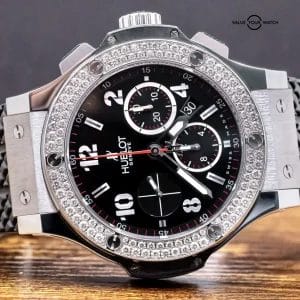 Hublot Big Bang 44 Original Steel Diamonds $20K MSRP Complete 301.SX.130.RX.114