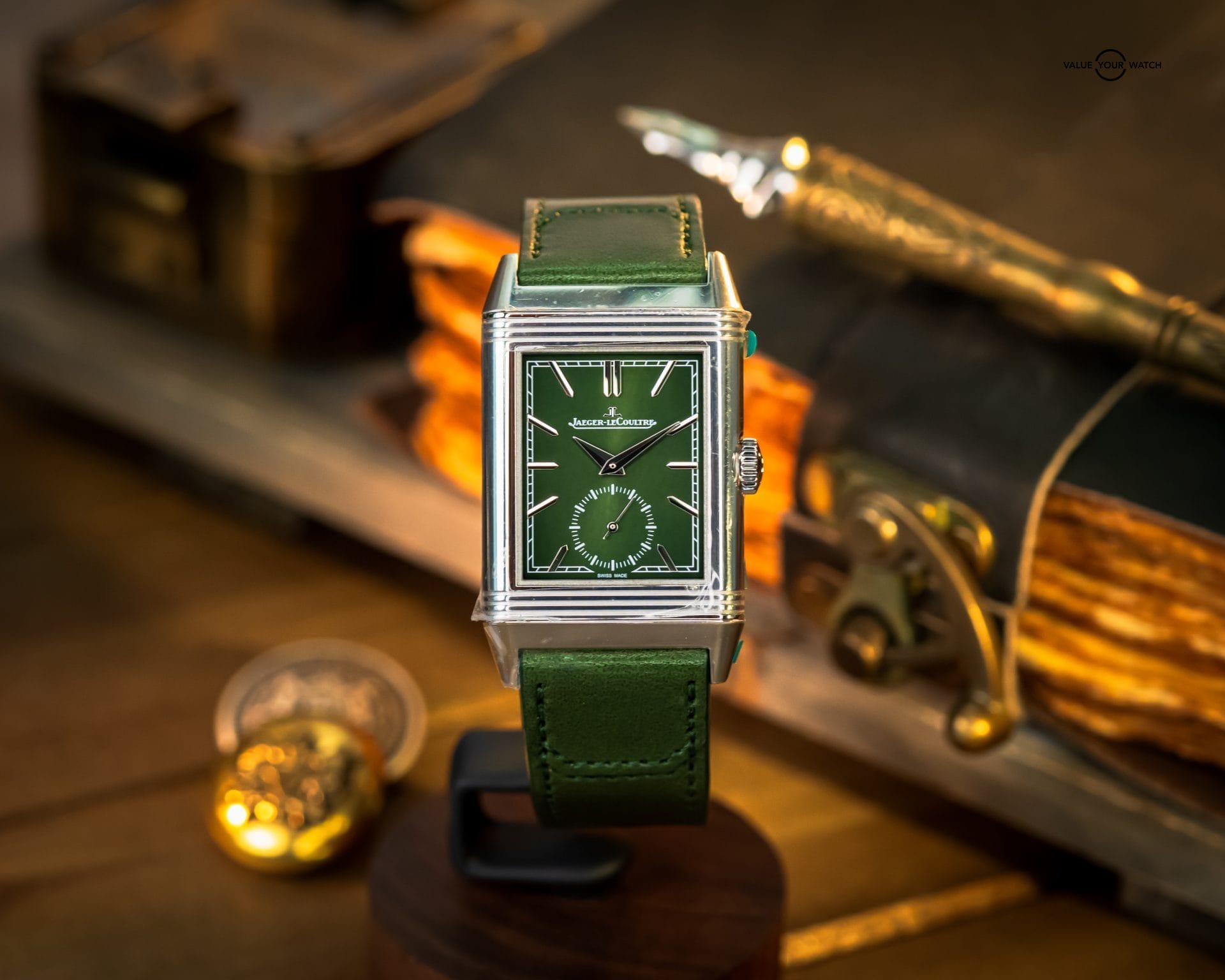 UNWORN Jaeger-LeCoultre Reverso Tribute Small Seconds Green Dial – BOX & PAPERS – Q397843J - Image 3