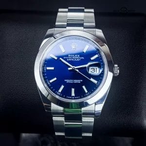 2025 Rolex Datejust 41 126300 Smooth Blue Index Dial Oyster New Box &amp; Papers