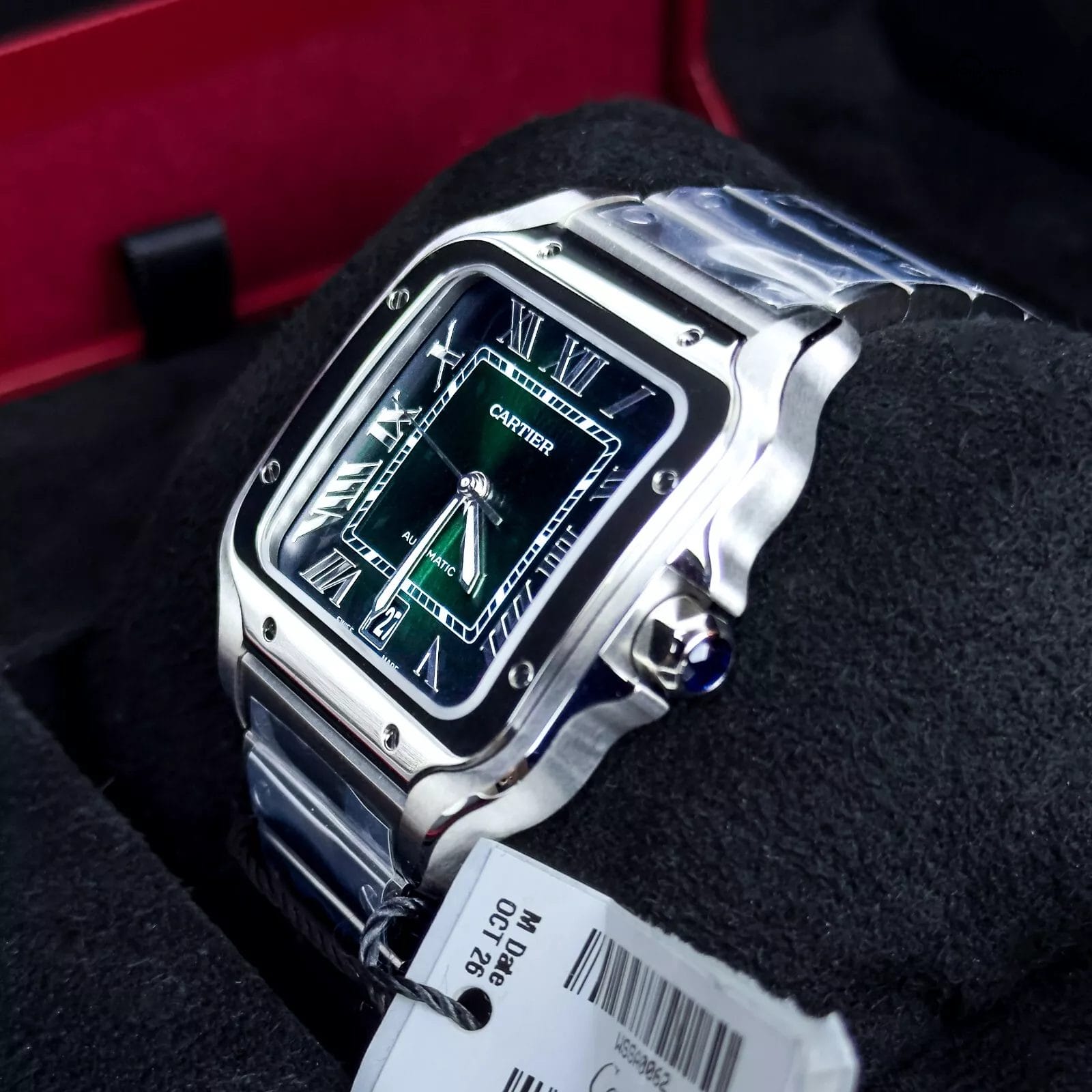 2025 Cartier Santos Large Green Dial WSSA0062 – Complete set Box & Papers 39.8mm - Image 9