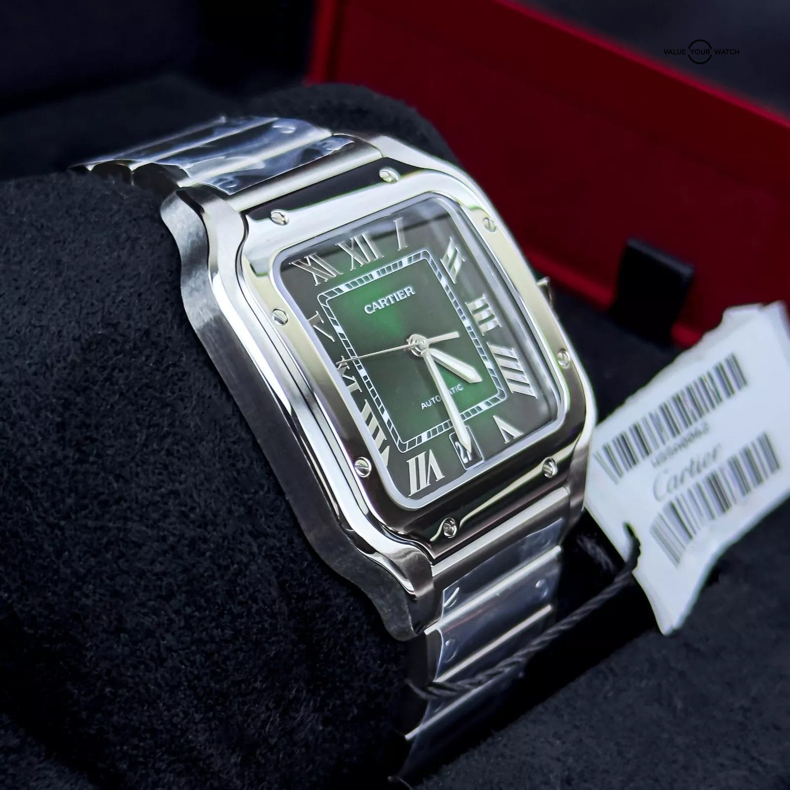 2025 Cartier Santos Large Green Dial WSSA0062 – Complete set Box & Papers 39.8mm - Image 10