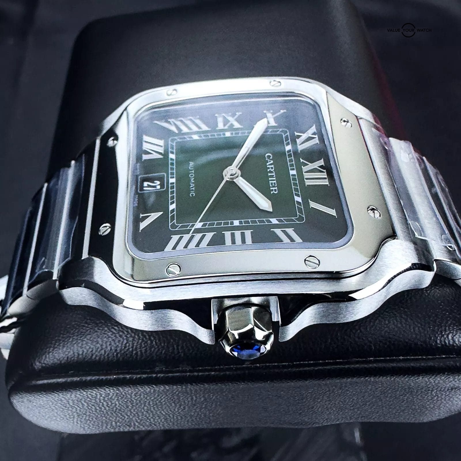 2025 Cartier Santos Large Green Dial WSSA0062 – Complete set Box & Papers 39.8mm - Image 16