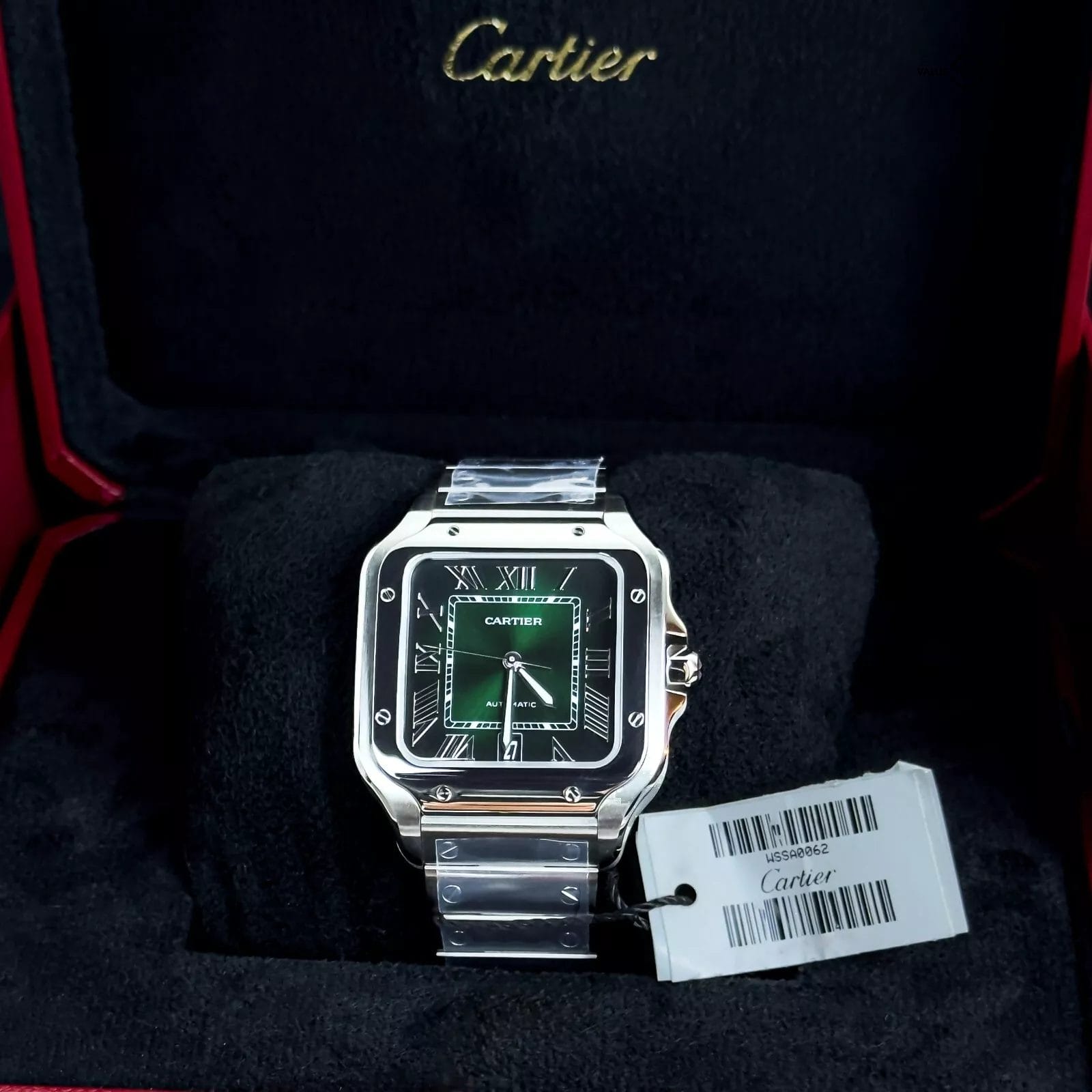 2025 Cartier Santos Large Green Dial WSSA0062 – Complete set Box & Papers 39.8mm - Image 15