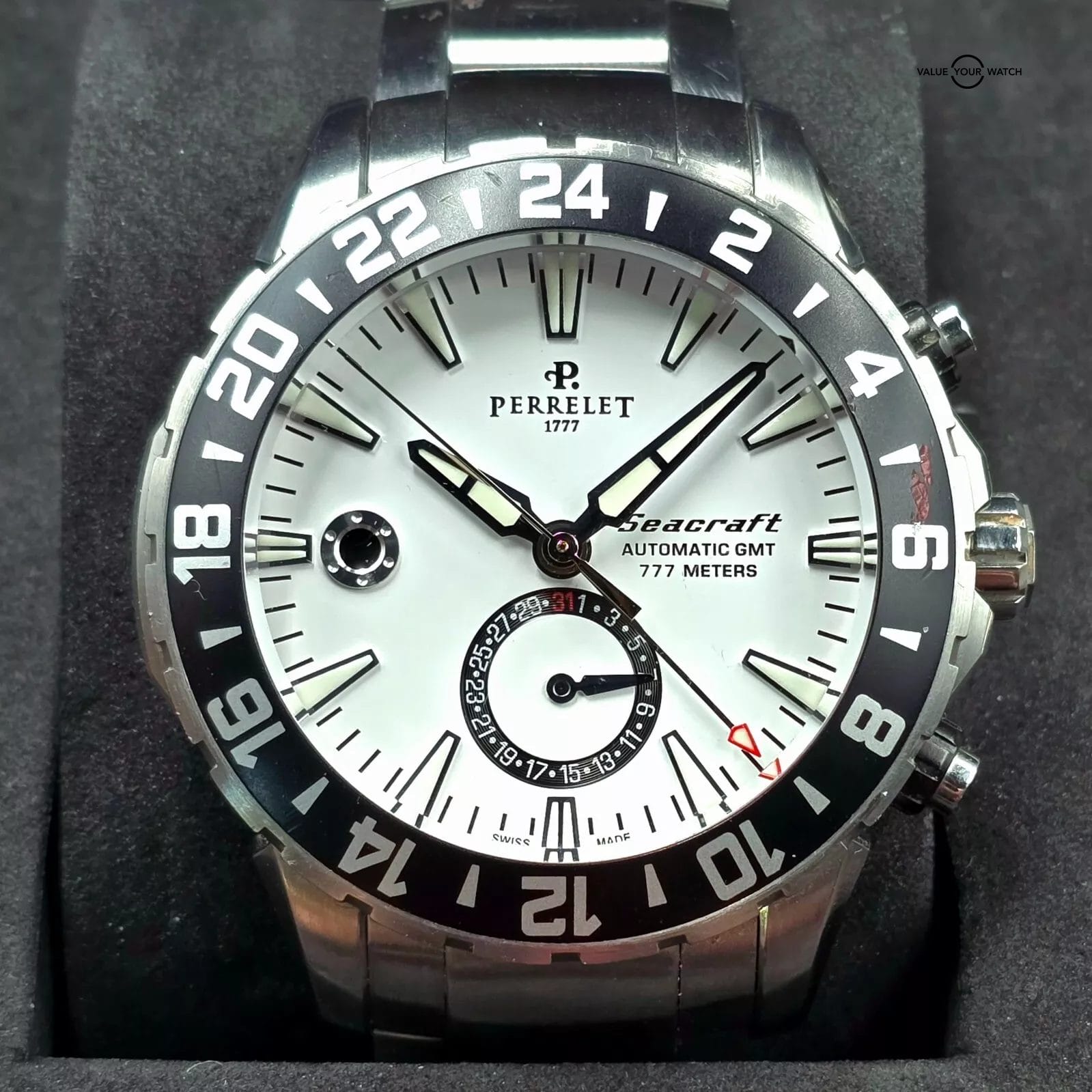 Perrelet Seacraft GMT 42mm, white dial full set! - Image 6