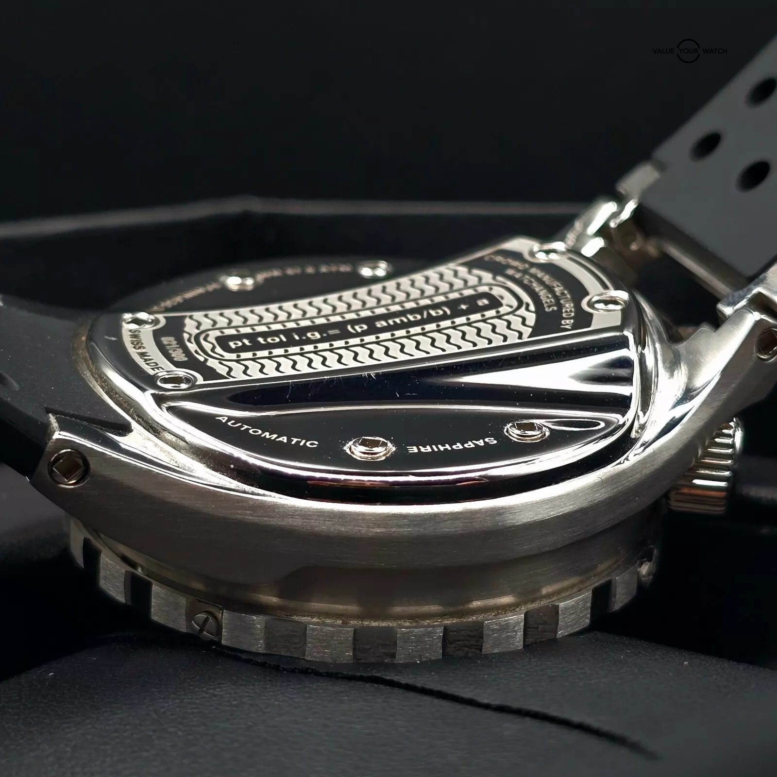 Buhlmann Decompression 01 Drukkammer Aquamarine bullhead Dive watch, 3 Bezels! - Image 9