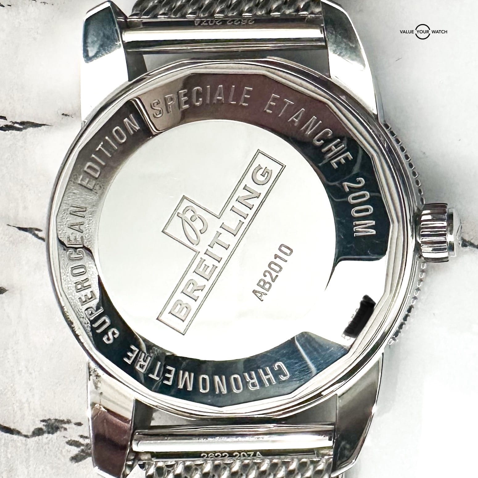 🔴Breitling Superocean Heritage II Blue 42mm AB2010 Complete Set on Mesh🔴 - Image 8