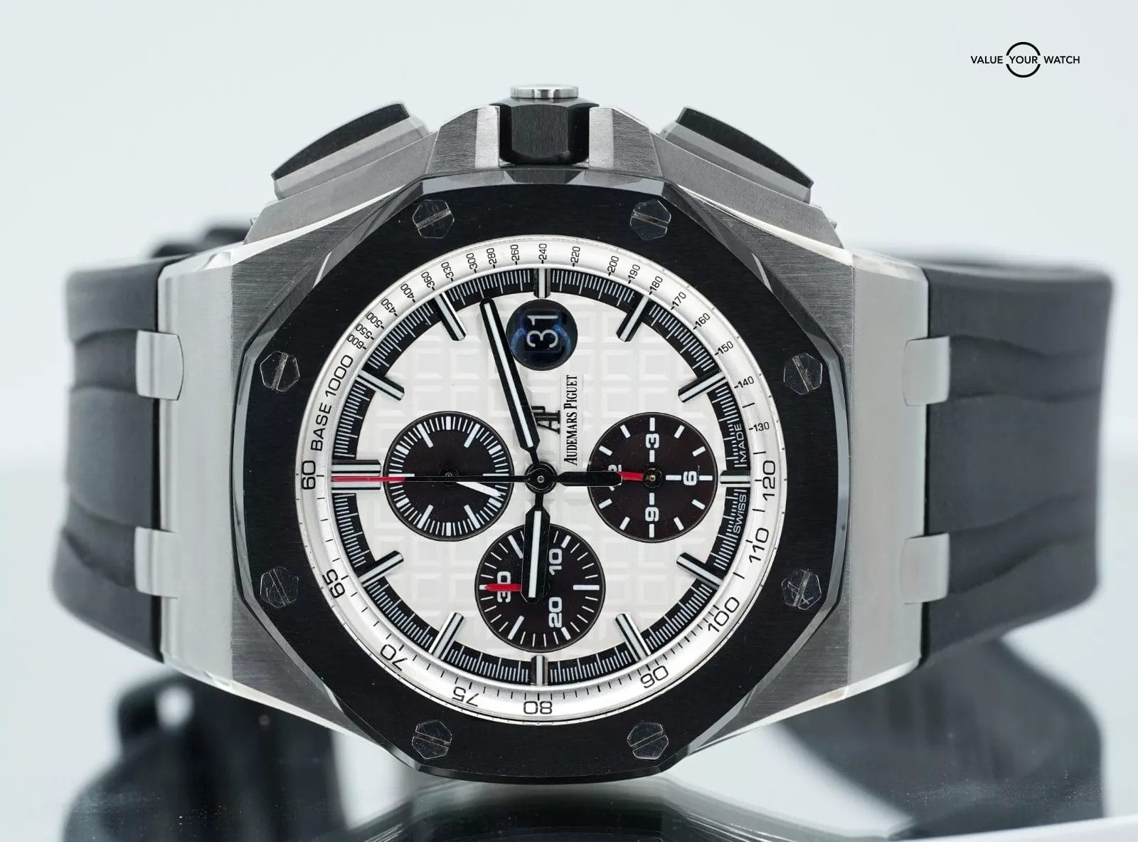 Audemars Piguet Royal Oak Offshore 26400SO 44mm Black Ceramic Panda Chronograph!