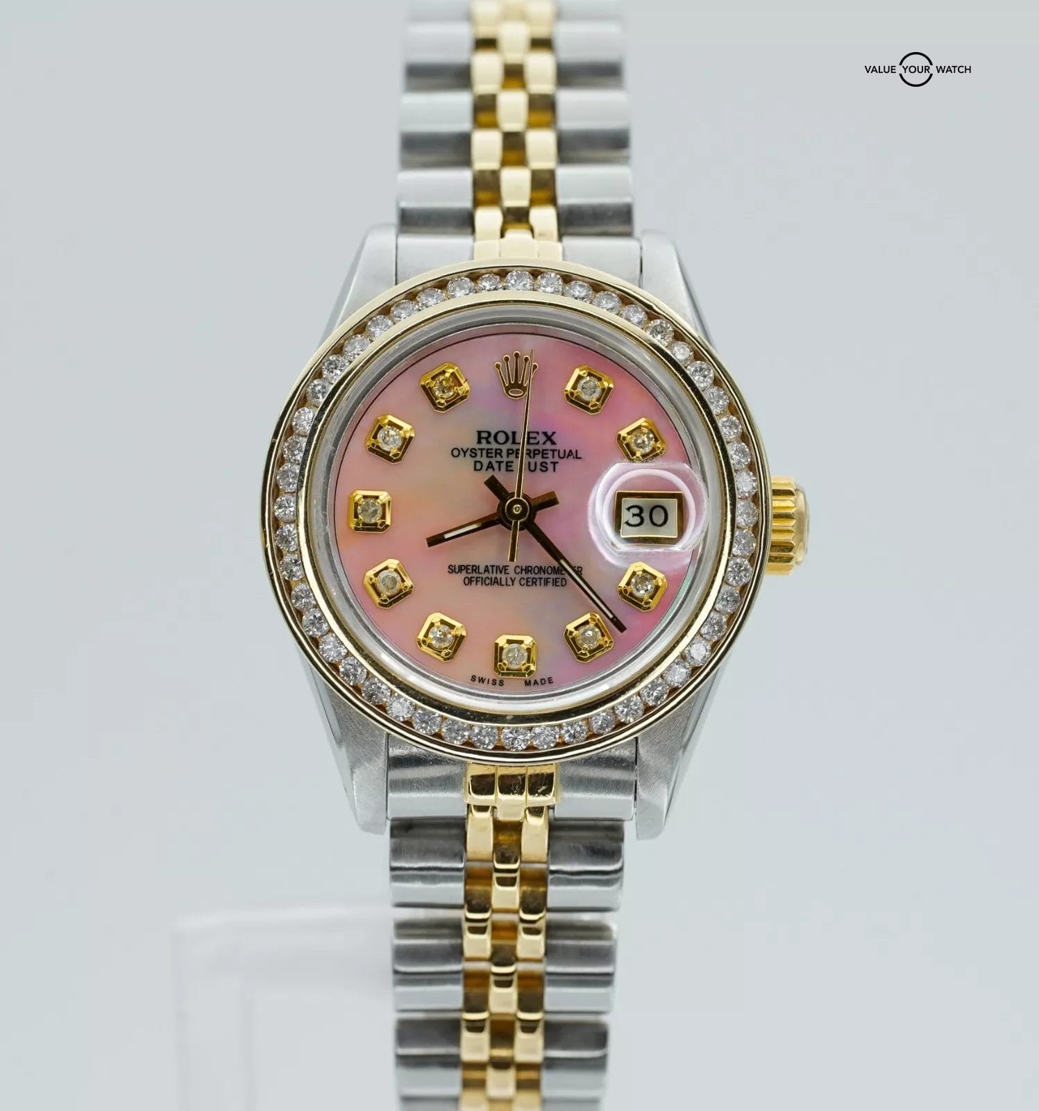 Rolex Datejust ladies 69173 Custom MOP Diamond Dial Diamond Bezel Boxes/Papers! - Image 4