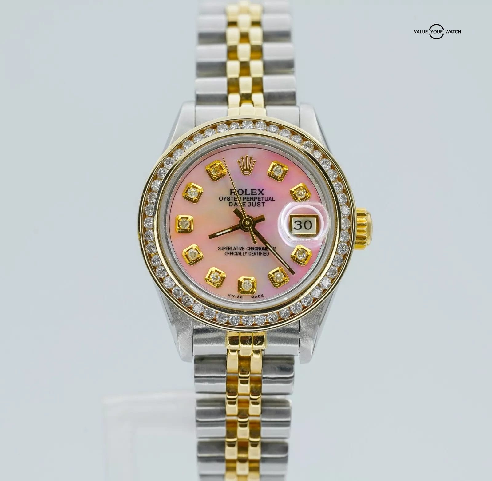 Rolex Datejust ladies 69173 Custom MOP Diamond Dial Diamond Bezel Boxes/Papers! - Image 5