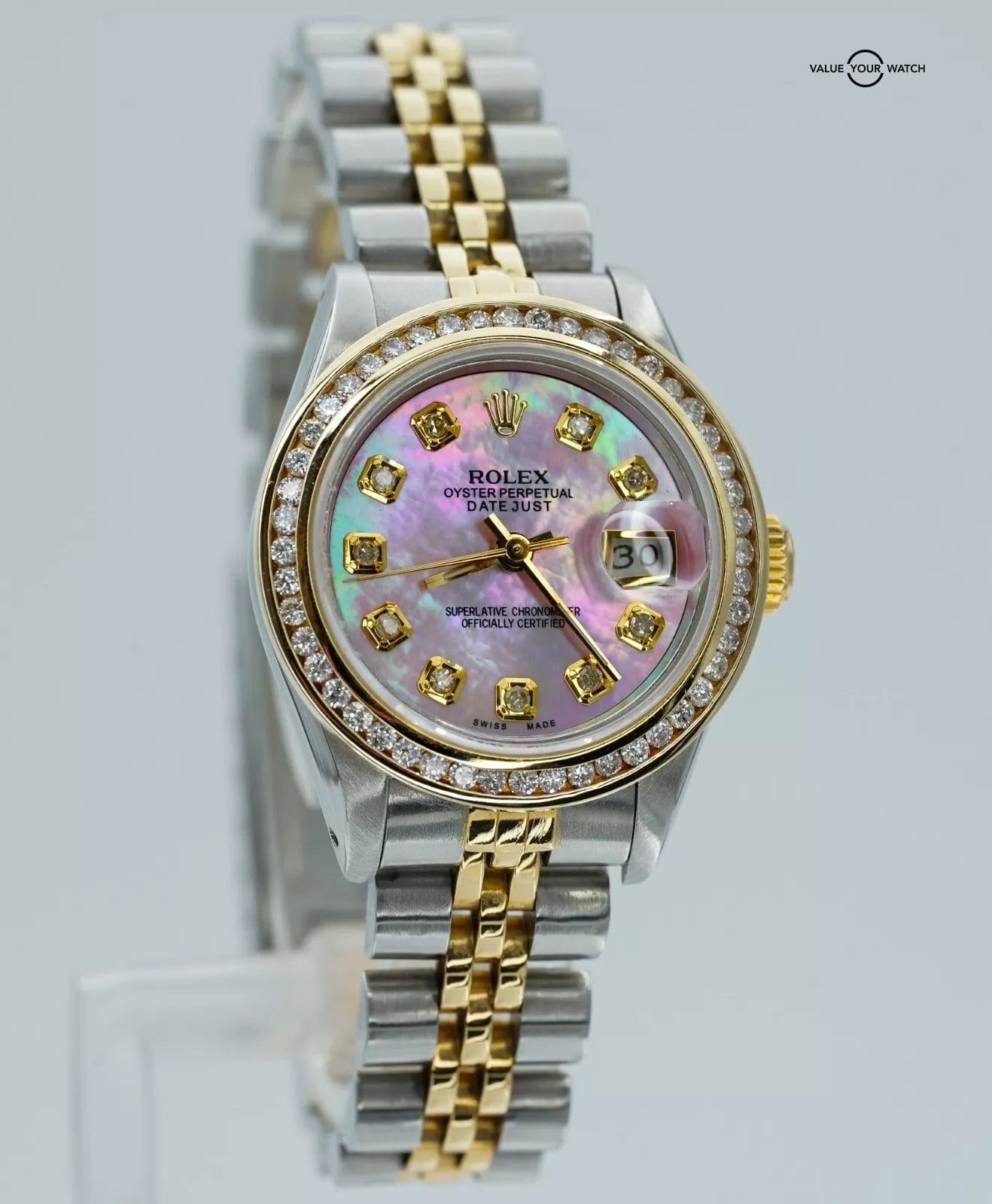 Rolex Datejust ladies 69173 Custom MOP Diamond Dial Diamond Bezel Boxes/Papers! - Image 6