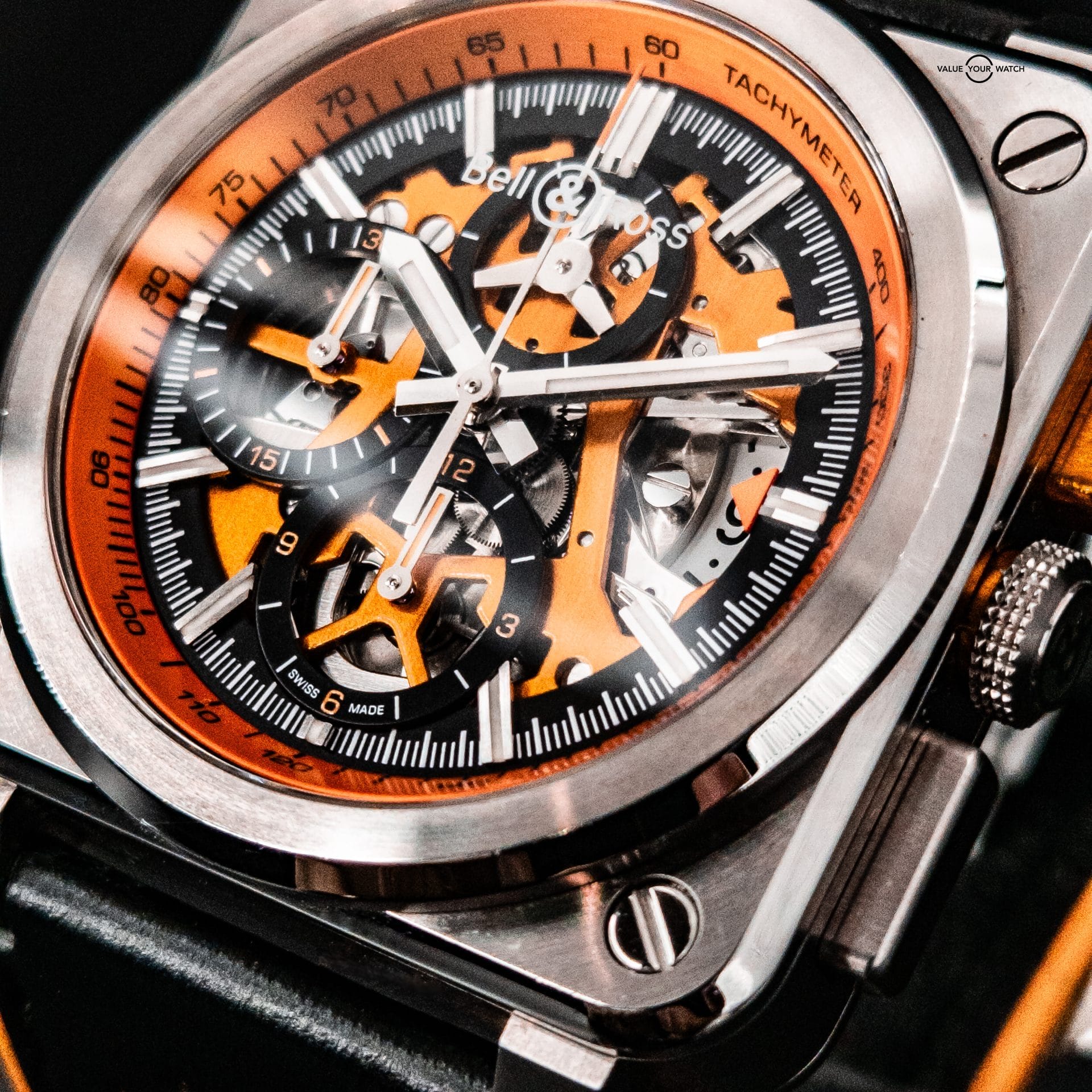 BELL & ROSS - BR0394-SC-ORA/SCA - AERO GT ORANGE SKELETONIZED CHRONOGRAPH LIMITED EDITION - Image 4
