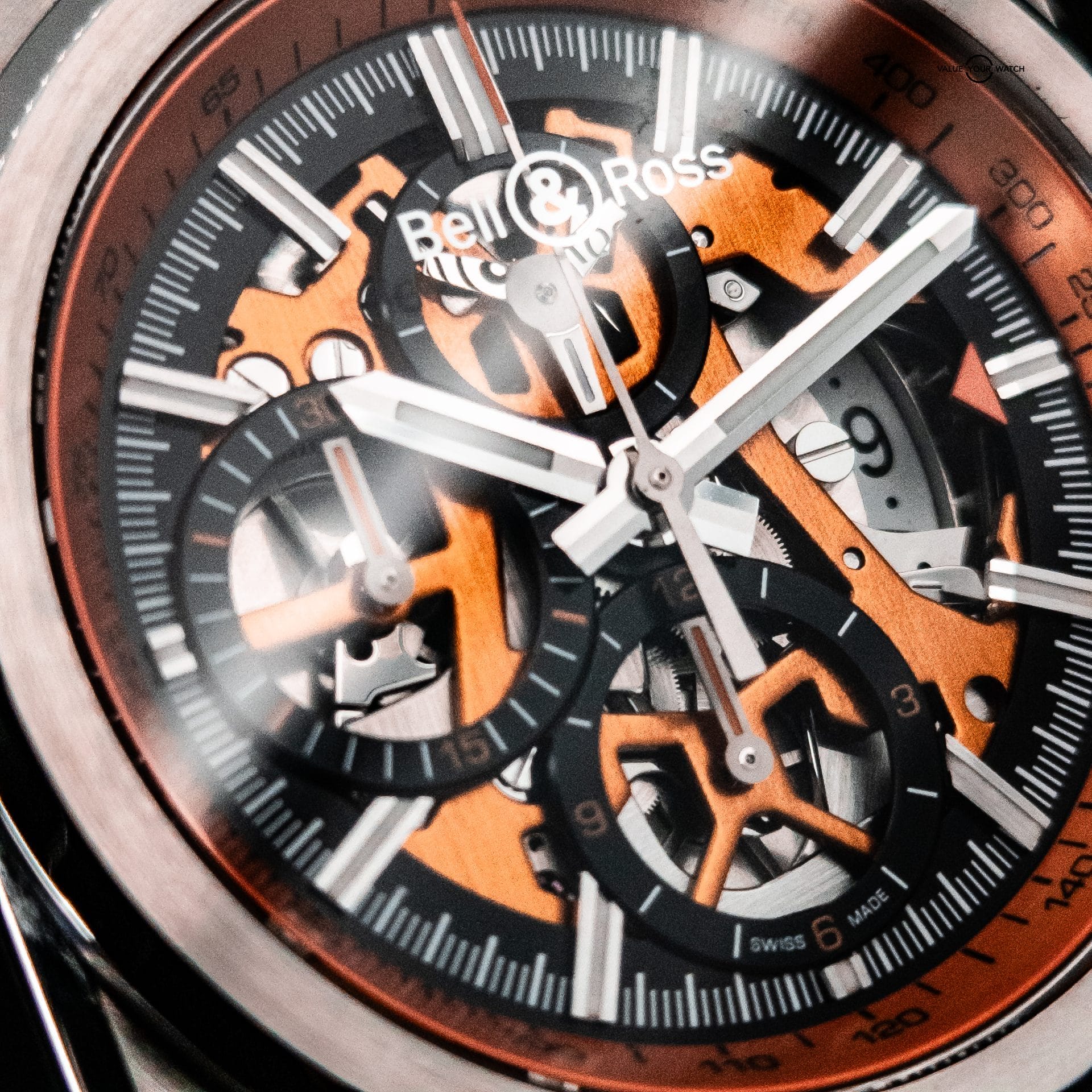 BELL & ROSS - BR0394-SC-ORA/SCA - AERO GT ORANGE SKELETONIZED CHRONOGRAPH LIMITED EDITION - Image 3