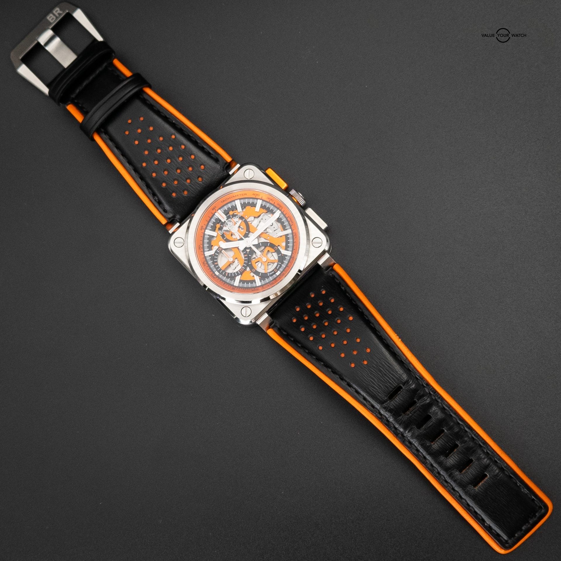 BELL & ROSS - BR0394-SC-ORA/SCA - AERO GT ORANGE SKELETONIZED CHRONOGRAPH LIMITED EDITION - Image 11