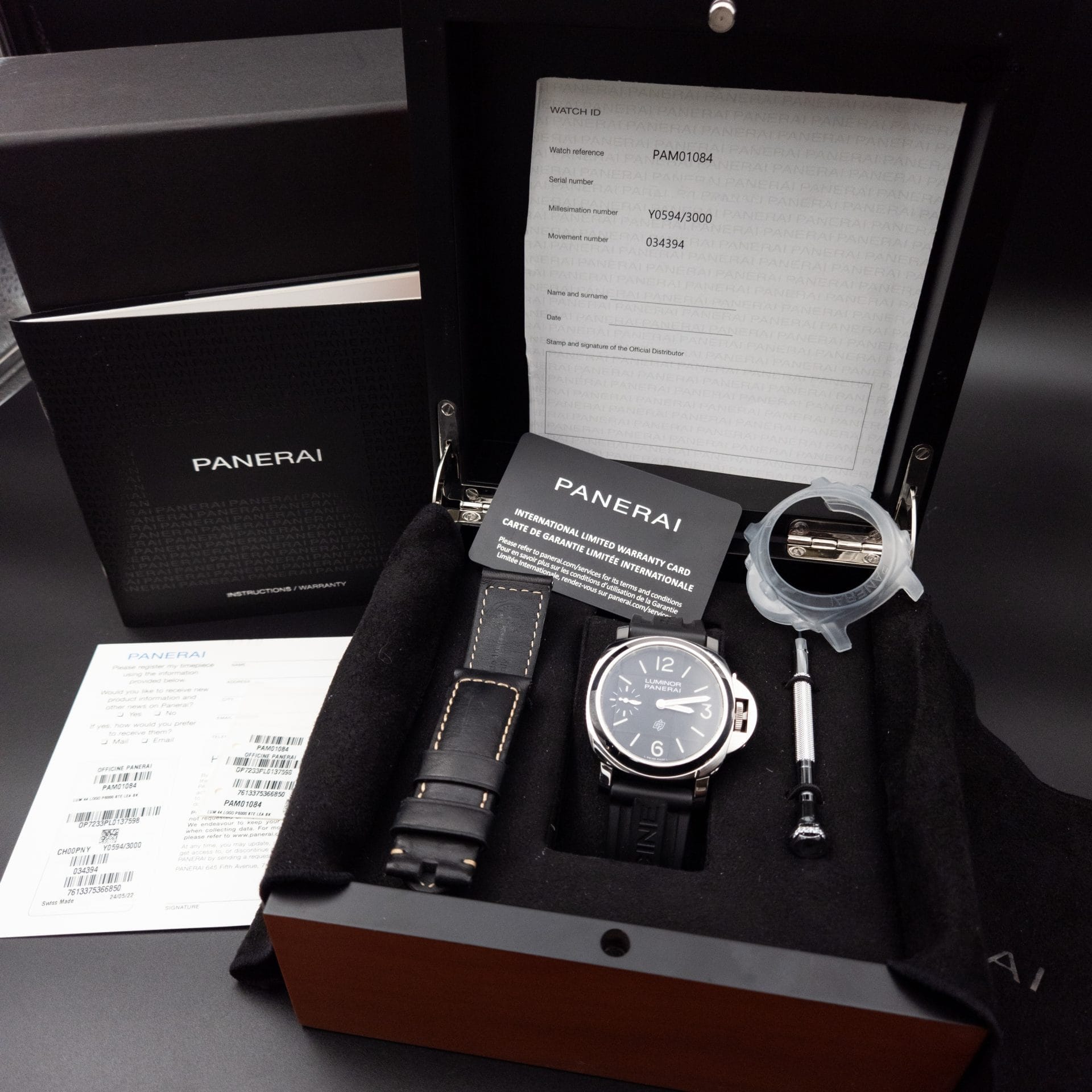 Panerai PAM01084 Luminor 44mm Black Dial 44mm B&P Warranty PAM1084 - Image 15