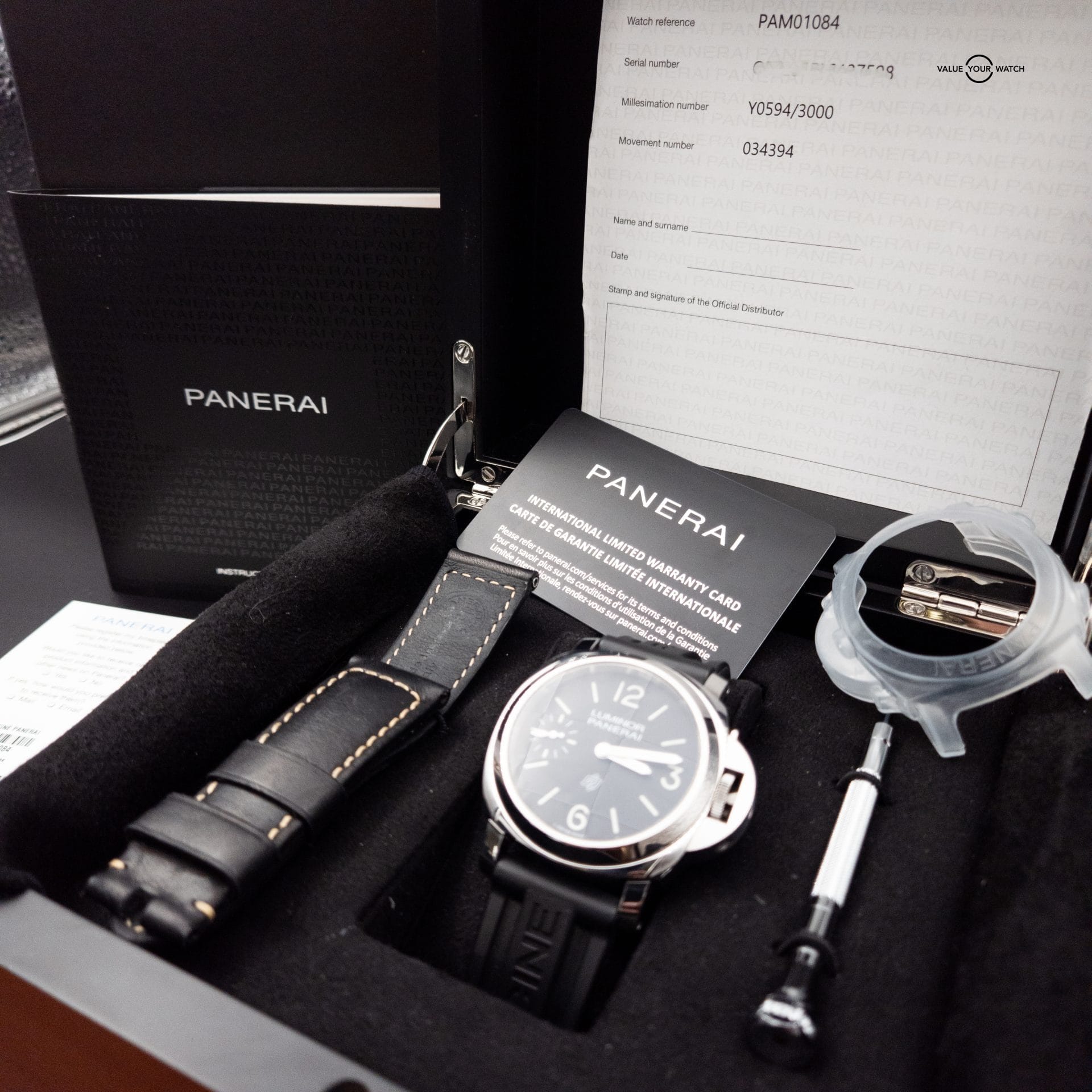 Panerai PAM01084 Luminor 44mm Black Dial 44mm B&P Warranty PAM1084 - Image 2