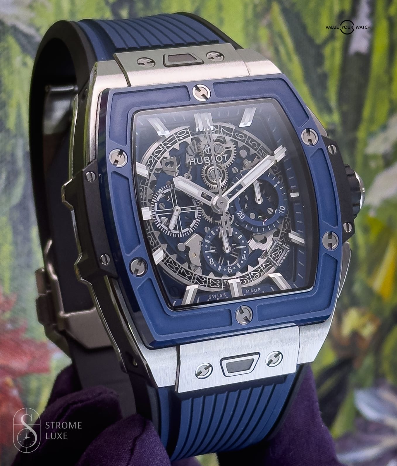 Hublot Spirit of Big Bang 42 Blue Ceramic Titanium Skeleton 642.NL.7170.RX Full set Factory warranty until 2027