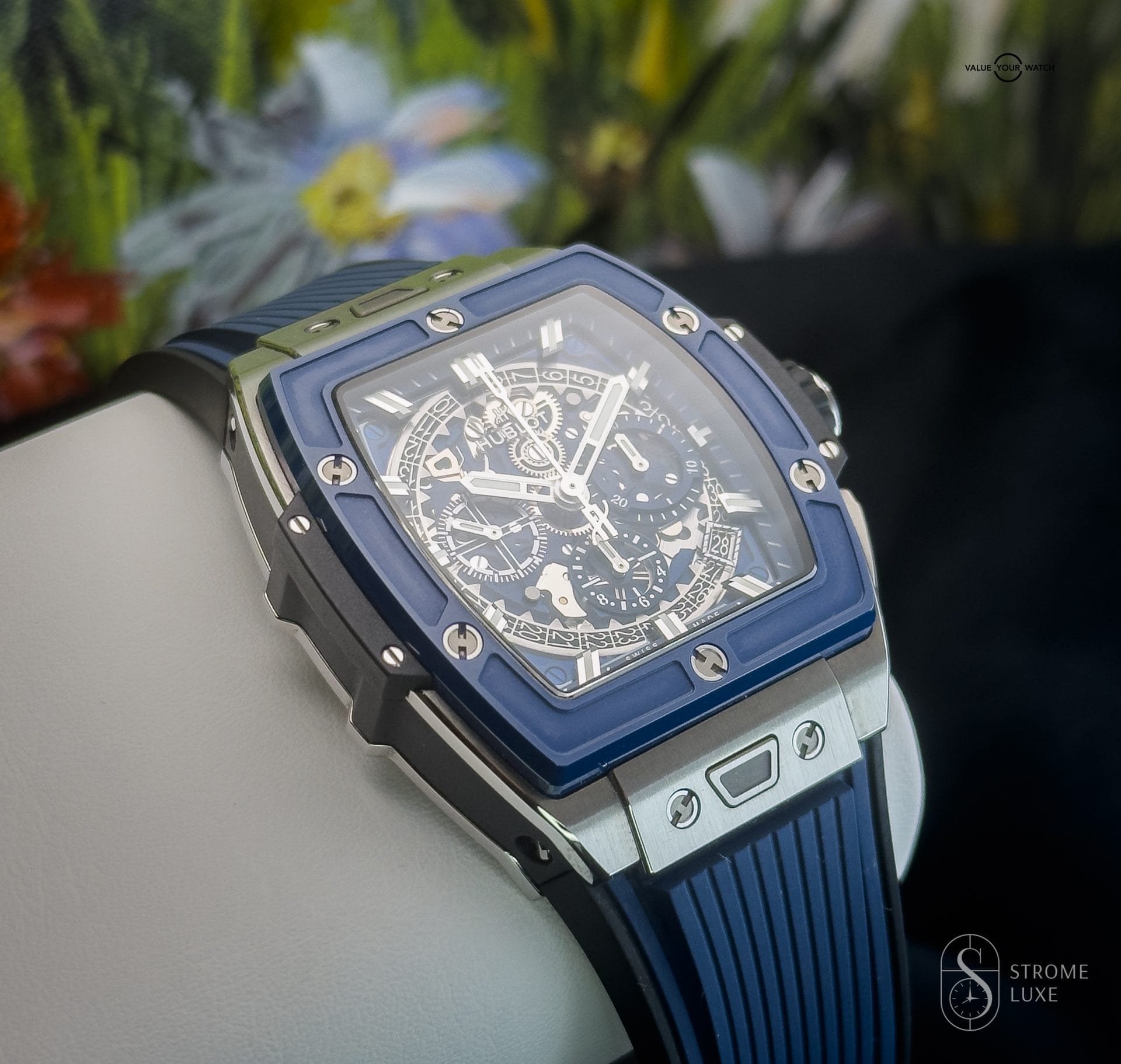 Hublot Spirit of Big Bang 42 Blue Ceramic Titanium Skeleton 642.NL.7170.RX Full set Factory warranty until 2027 - Image 8