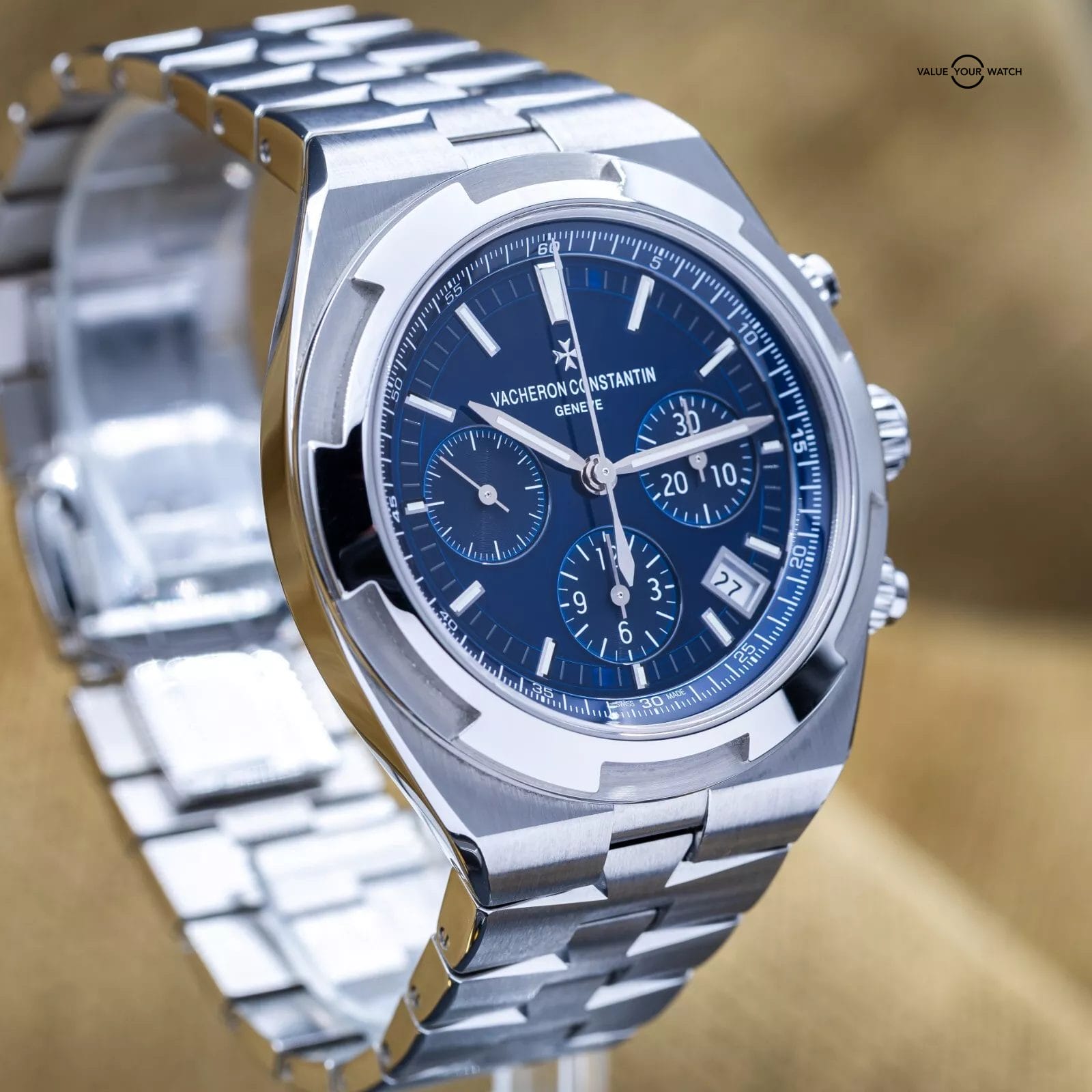 2021 Vacheron Constantin Overseas Chronograph 5500V Blue Dial 42mm VC Full Set - Image 2