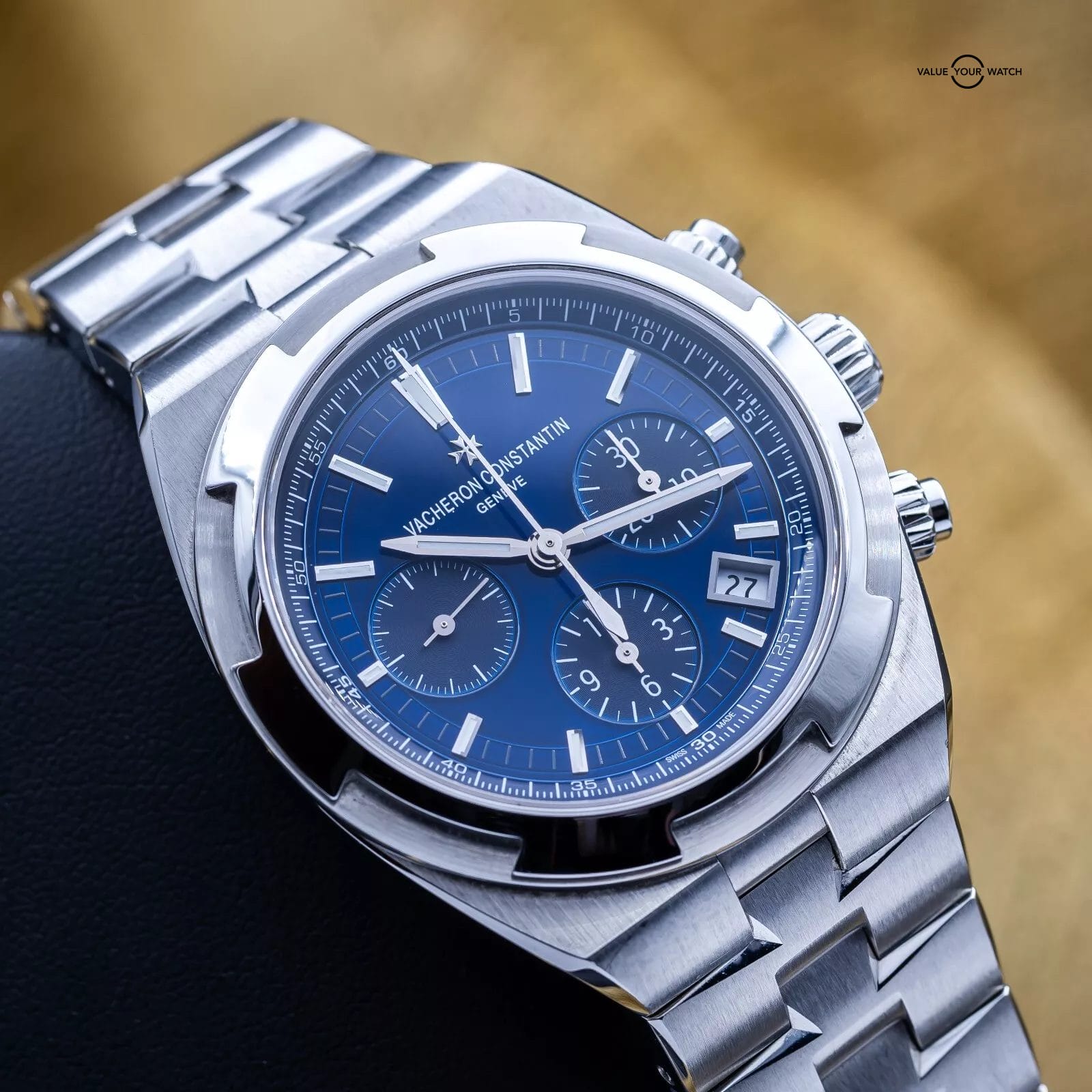 2021 Vacheron Constantin Overseas Chronograph 5500V Blue Dial 42mm VC Full Set - Image 3