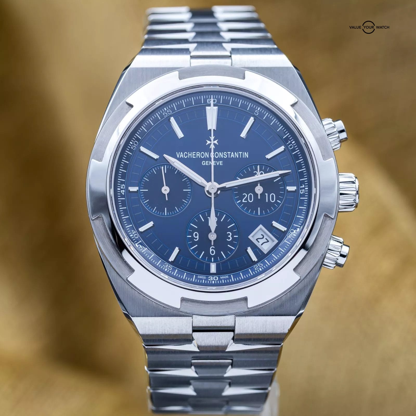 2021 Vacheron Constantin Overseas Chronograph 5500V Blue Dial 42mm VC Full Set - Image 4