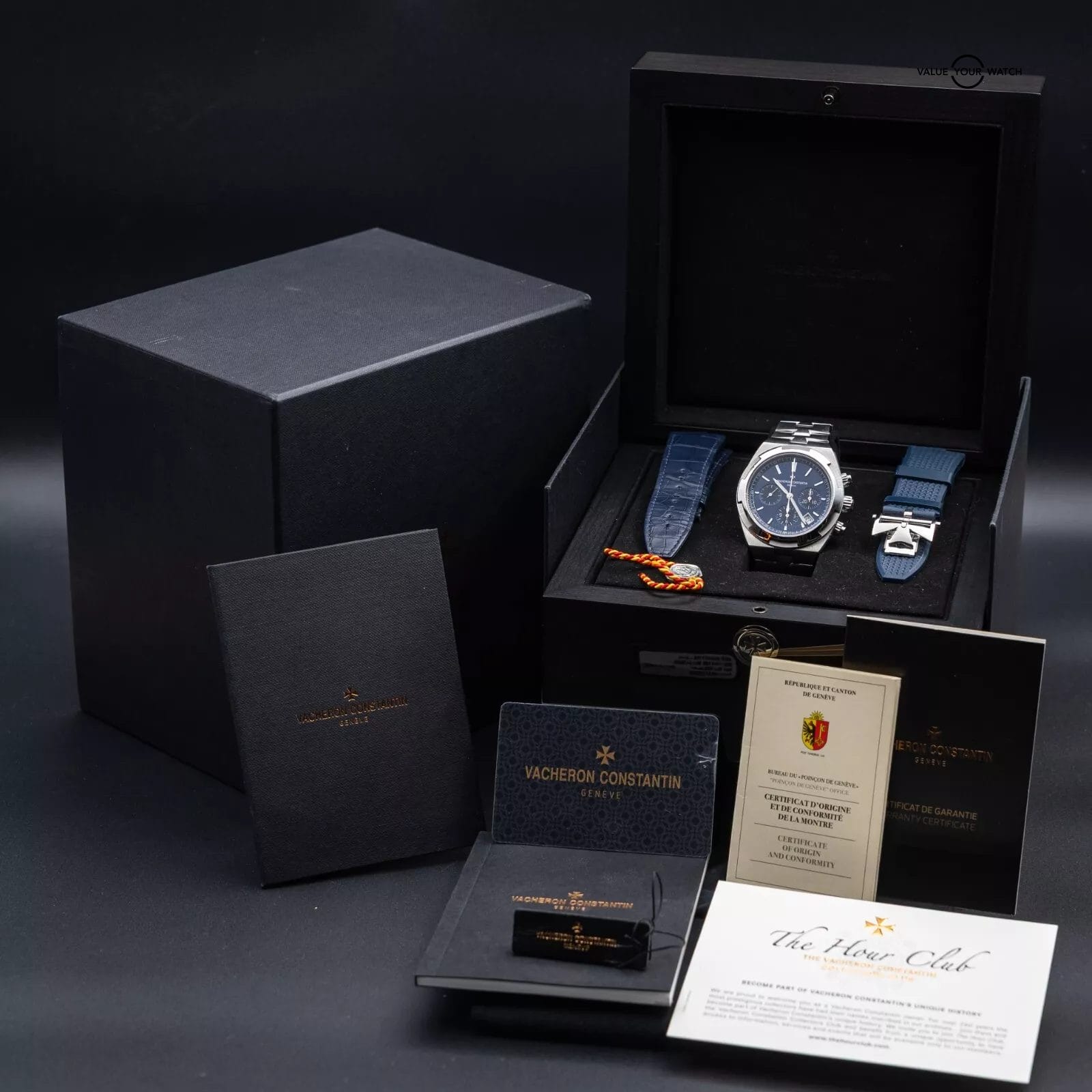 2021 Vacheron Constantin Overseas Chronograph 5500V Blue Dial 42mm VC Full Set - Image 5