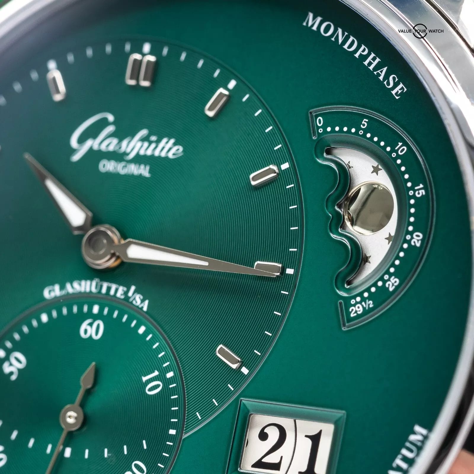 Glashütte Original Panomaticlunar Mondphase Green Dial 40mm 1-90-02-13-32-62 - Image 11