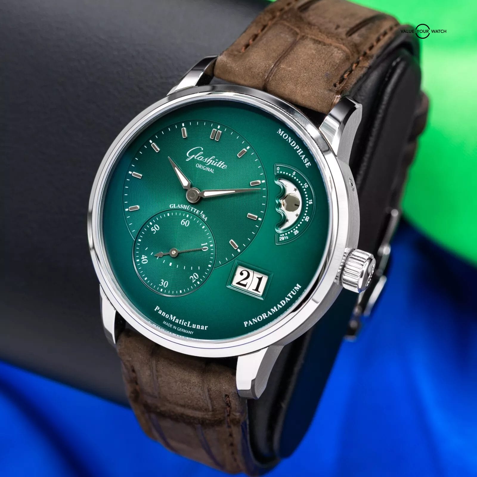 Glashütte Original Panomaticlunar Mondphase Green Dial 40mm 1-90-02-13-32-62 - Image 15