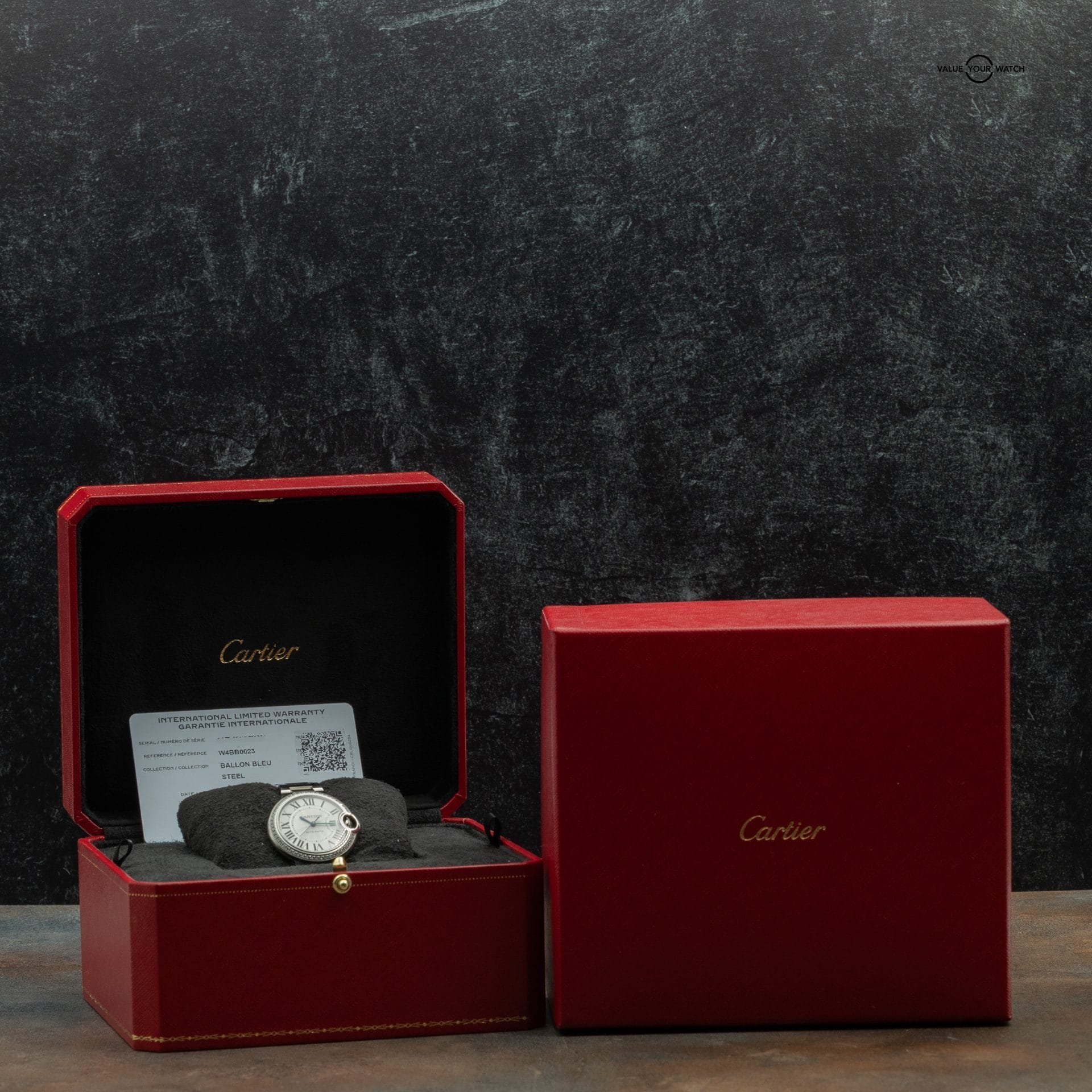 Cartier Ballon Bleu 33mm Steel Diamond Bezel Ladies Watch W4BB0023 - Image 3