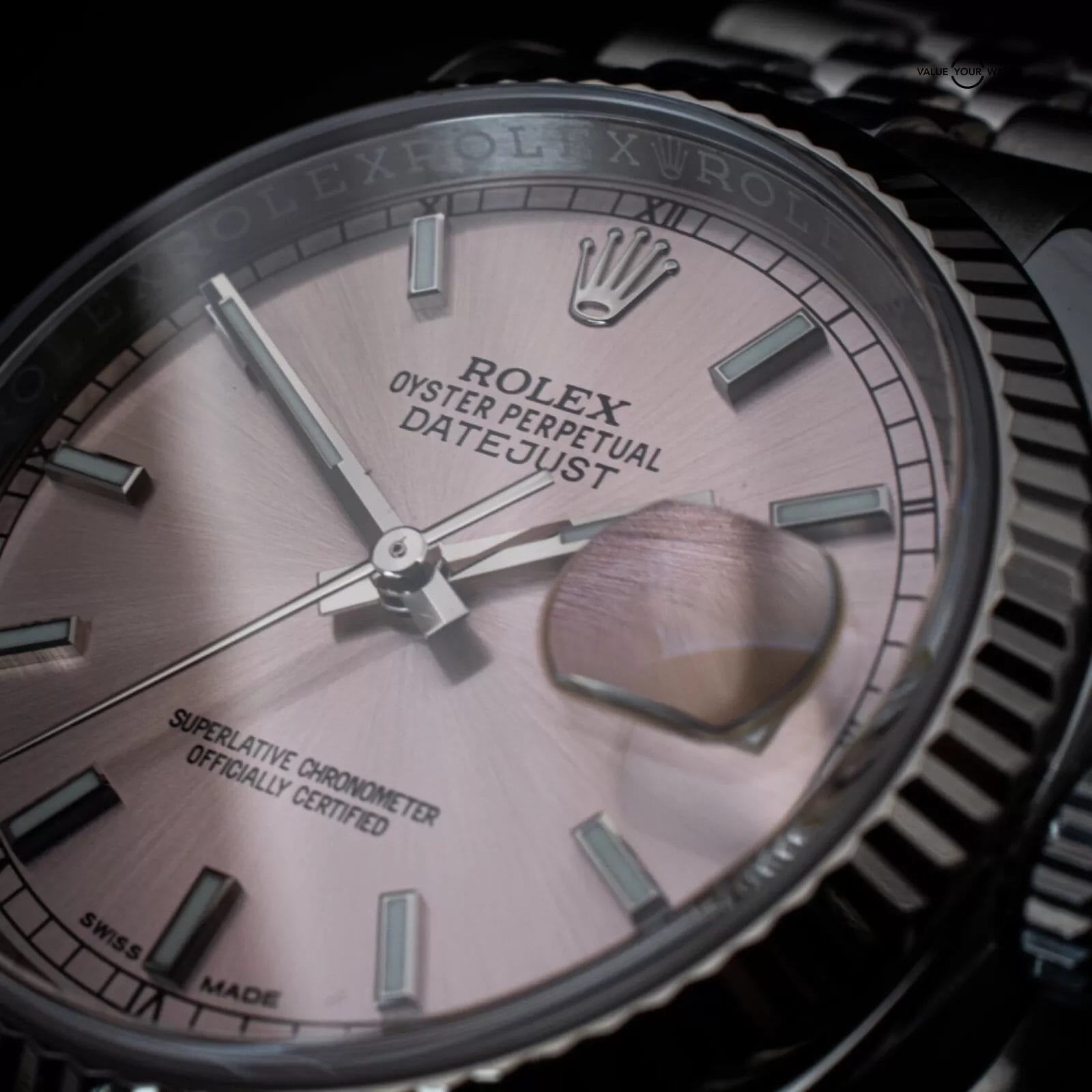 Rolex Datejust 36mm Pink Dial, Stainless Steel & White Gold Bezel, Ref. 116234 - Image 5