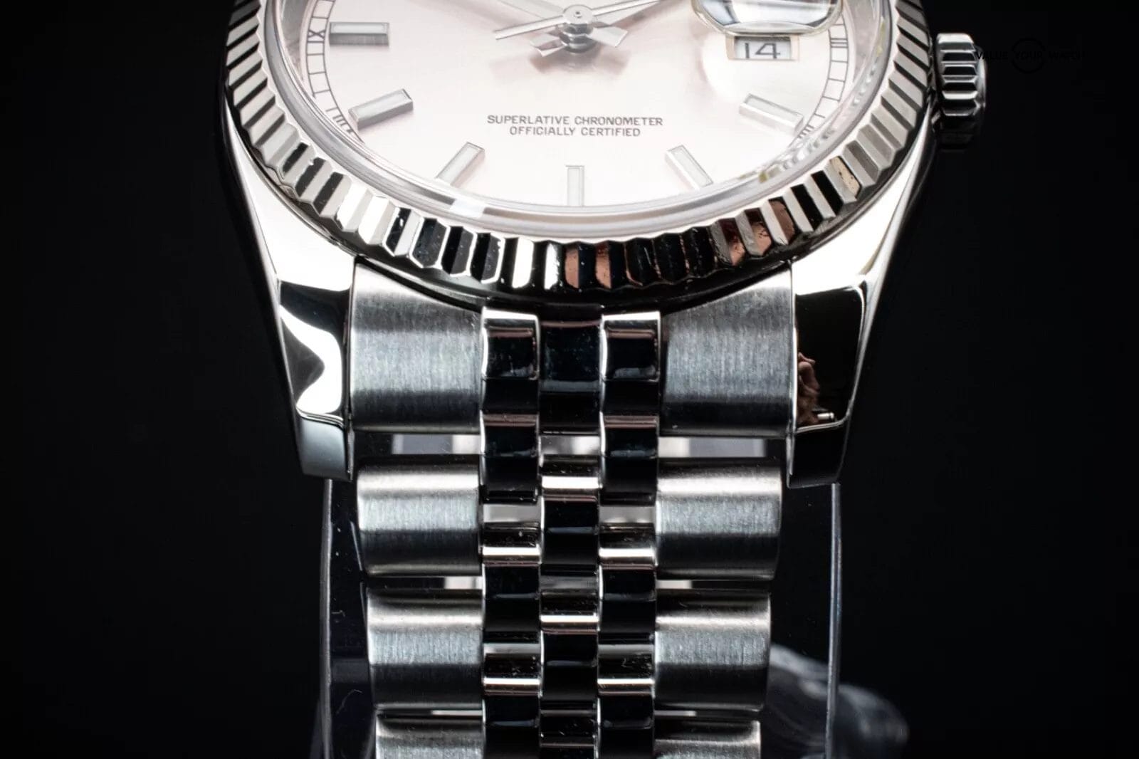 Rolex Datejust 36mm Pink Dial, Stainless Steel & White Gold Bezel, Ref. 116234 - Image 9