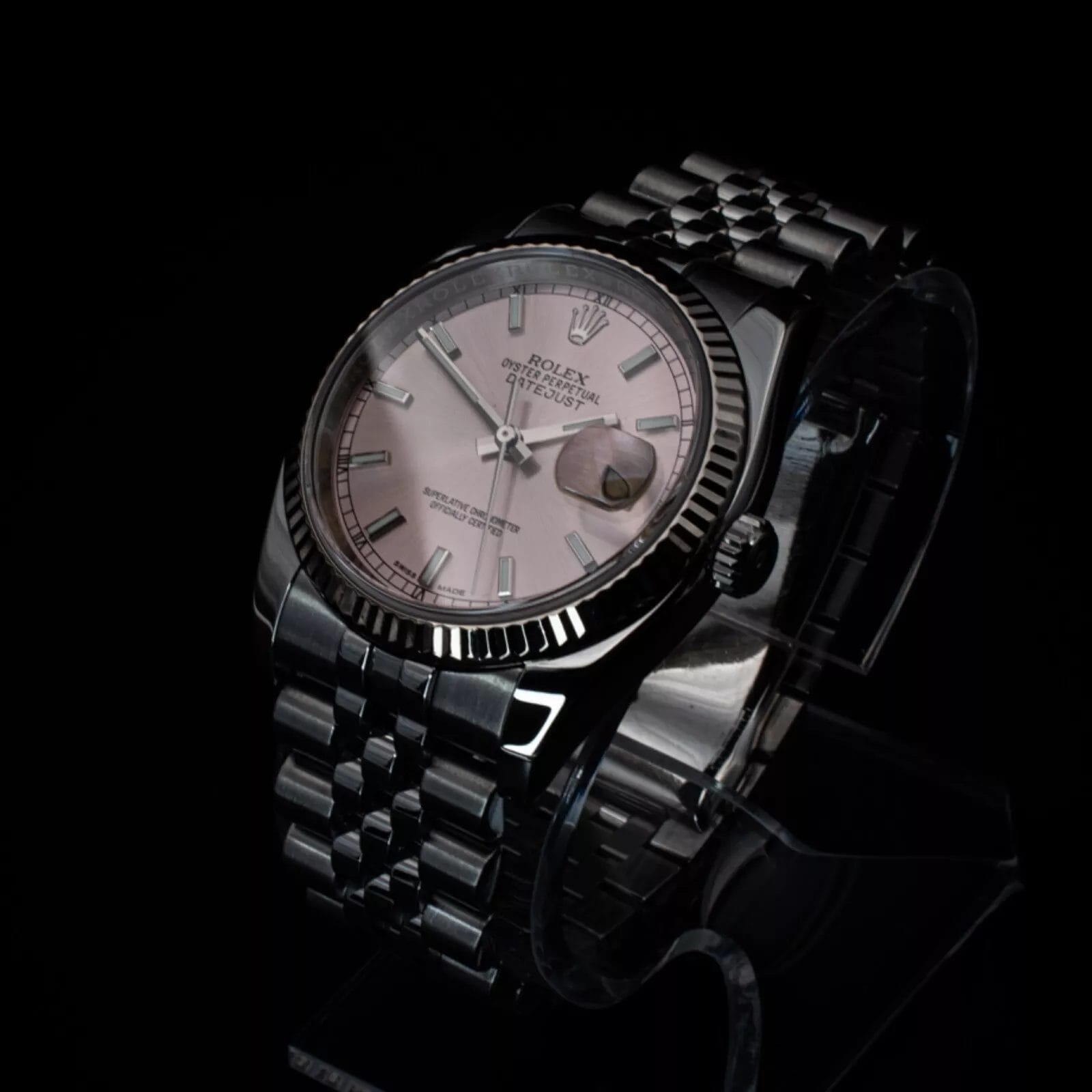 Rolex Datejust 36mm Pink Dial, Stainless Steel & White Gold Bezel, Ref. 116234 - Image 12