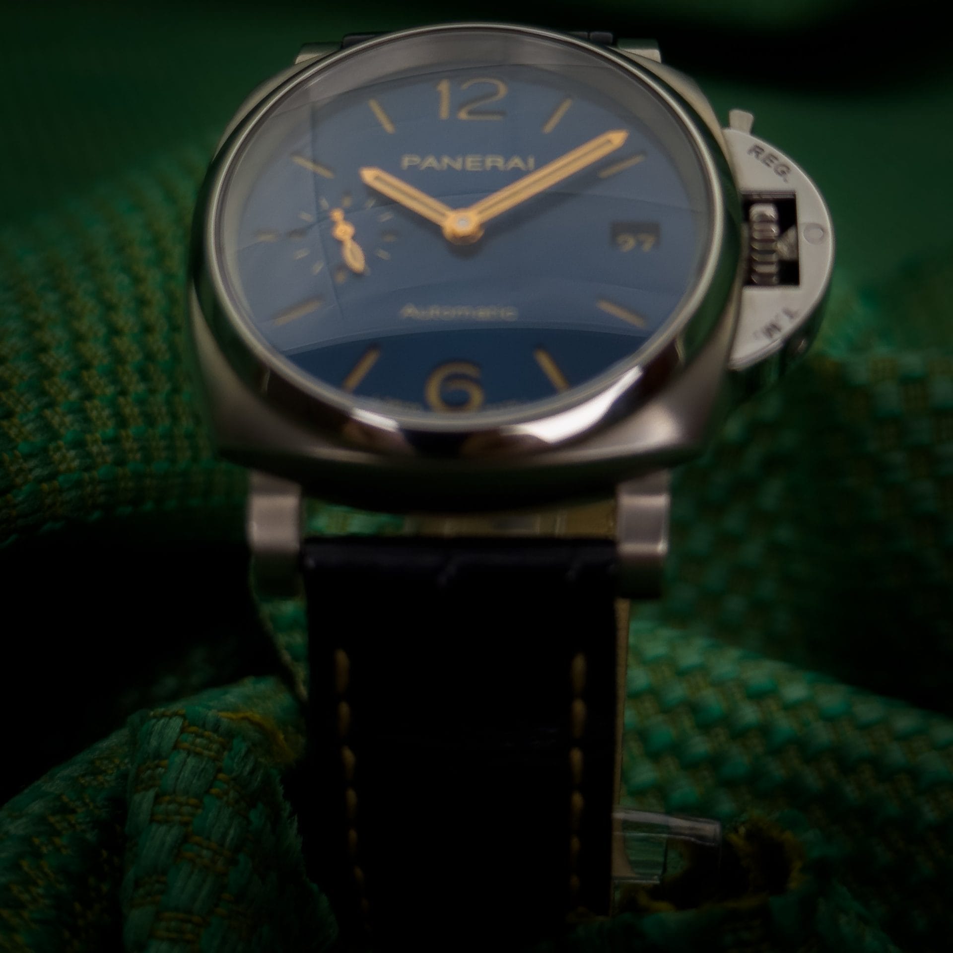 Panerai Luminor Due 38mm Titanium Automatic PAM00926 Blue Sunburst Dial 3 Day - Image 7