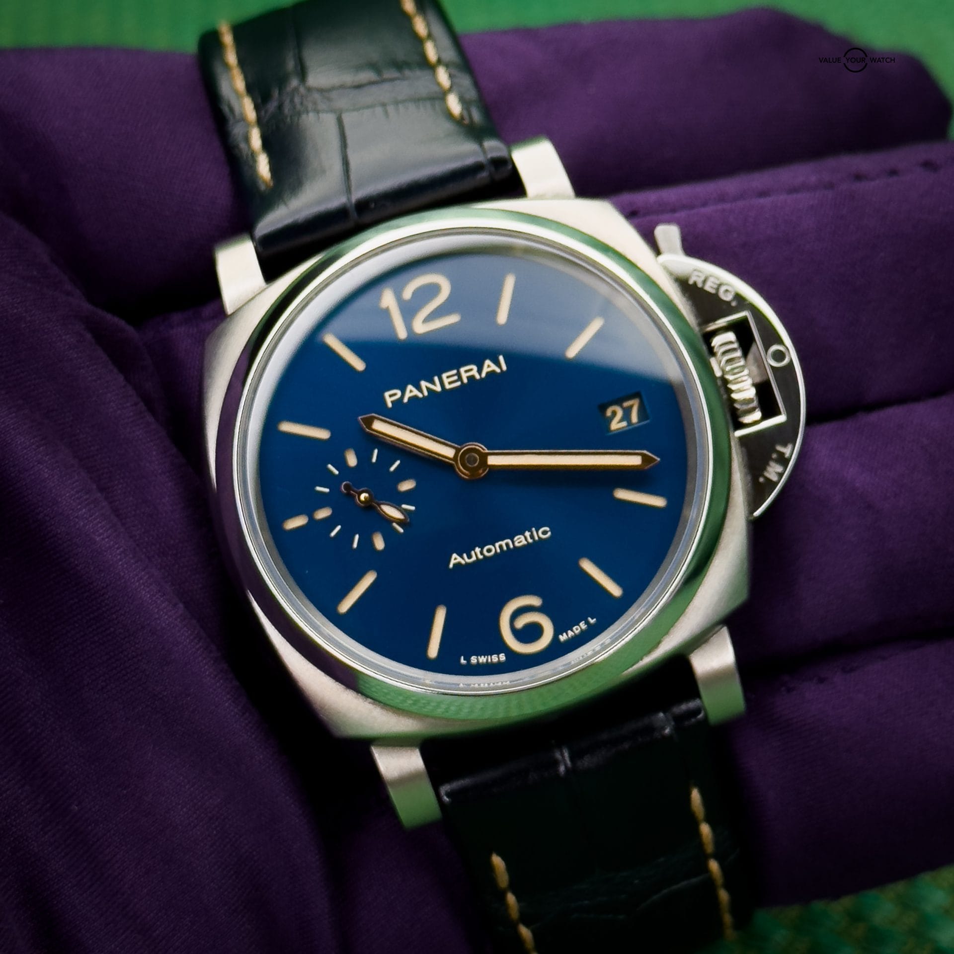 Panerai Luminor Due 38mm Titanium Automatic PAM00926 Blue Sunburst Dial 3 Day - Image 16