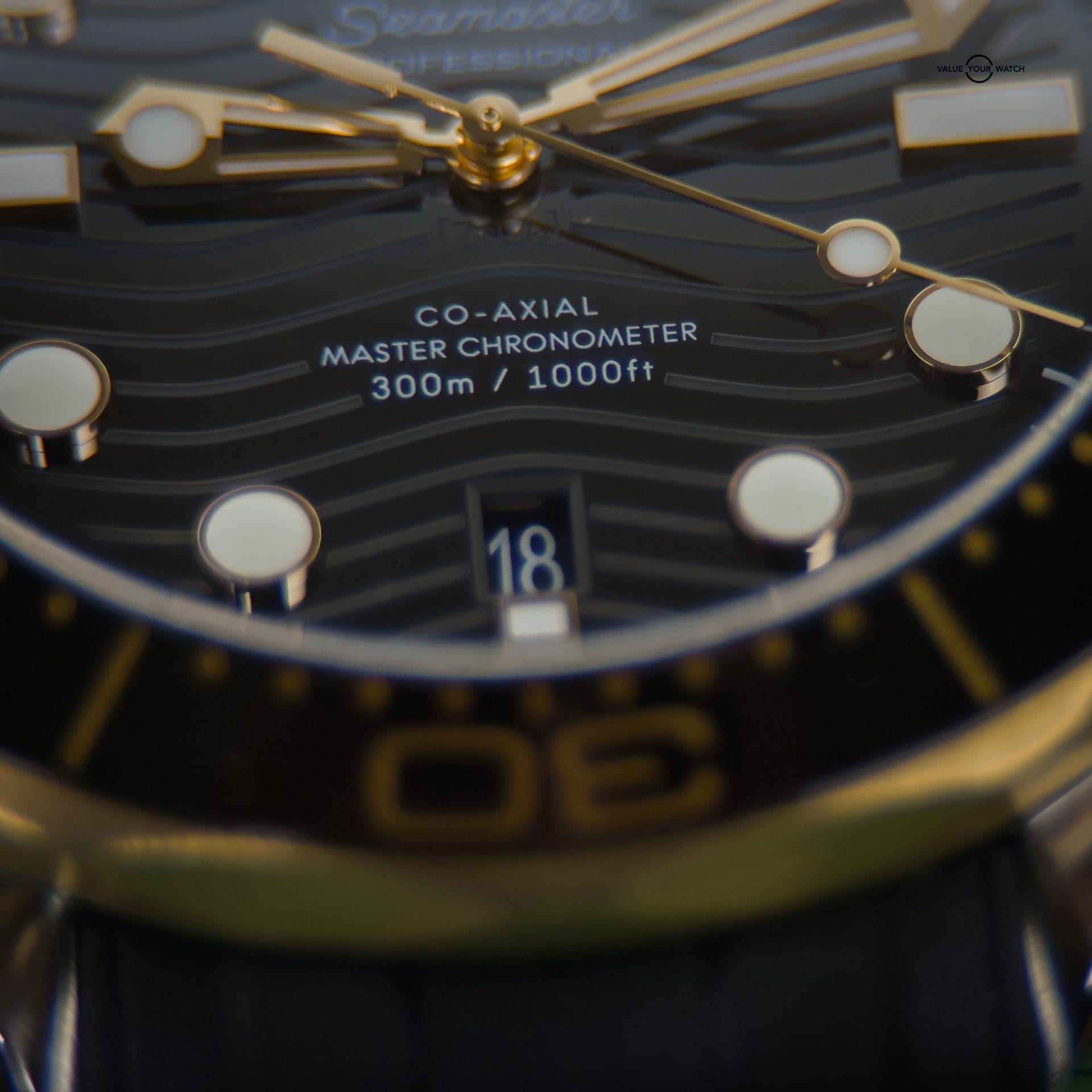 OMEGA Seamaster Diver 300M 42mm Black Ceramic Dial Stainless 18k Yellow Gold - Image 13