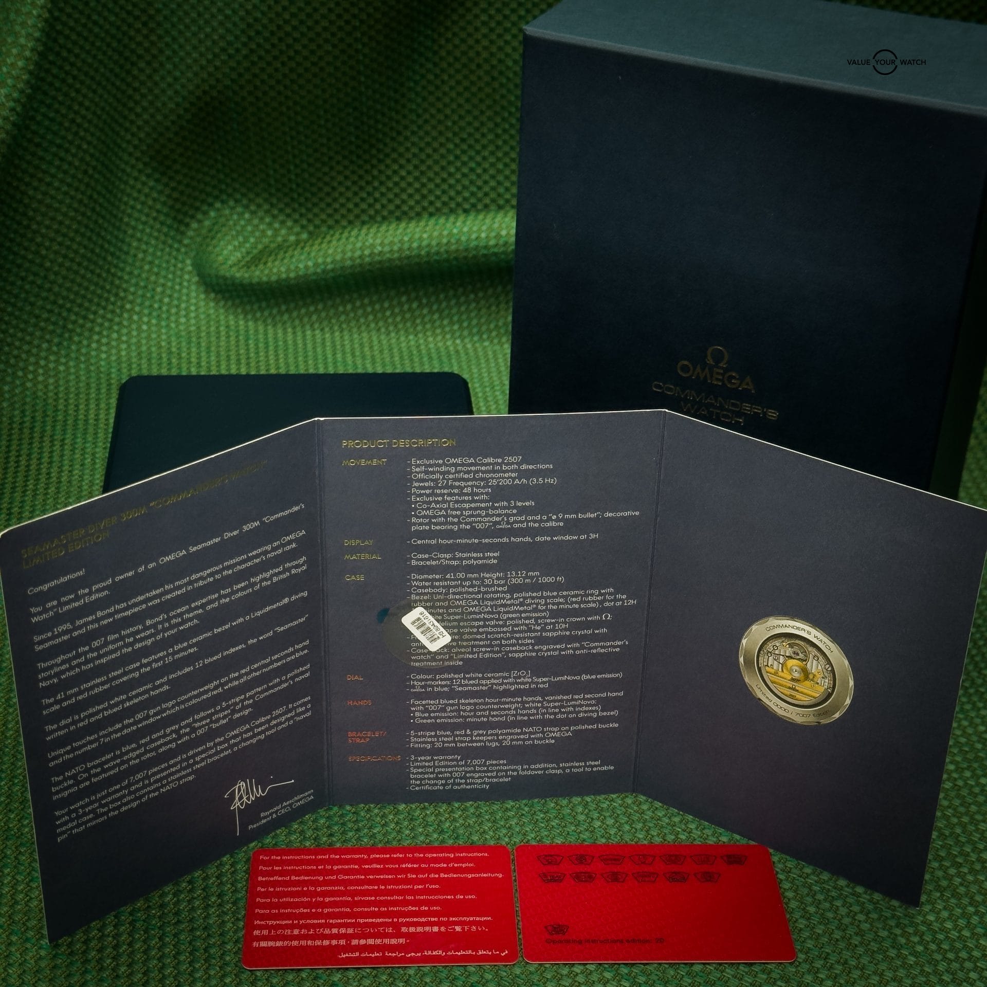 Omega James Bond 007 Limited Edition Commanders Seamaster 300M Diver White Dial - Image 4