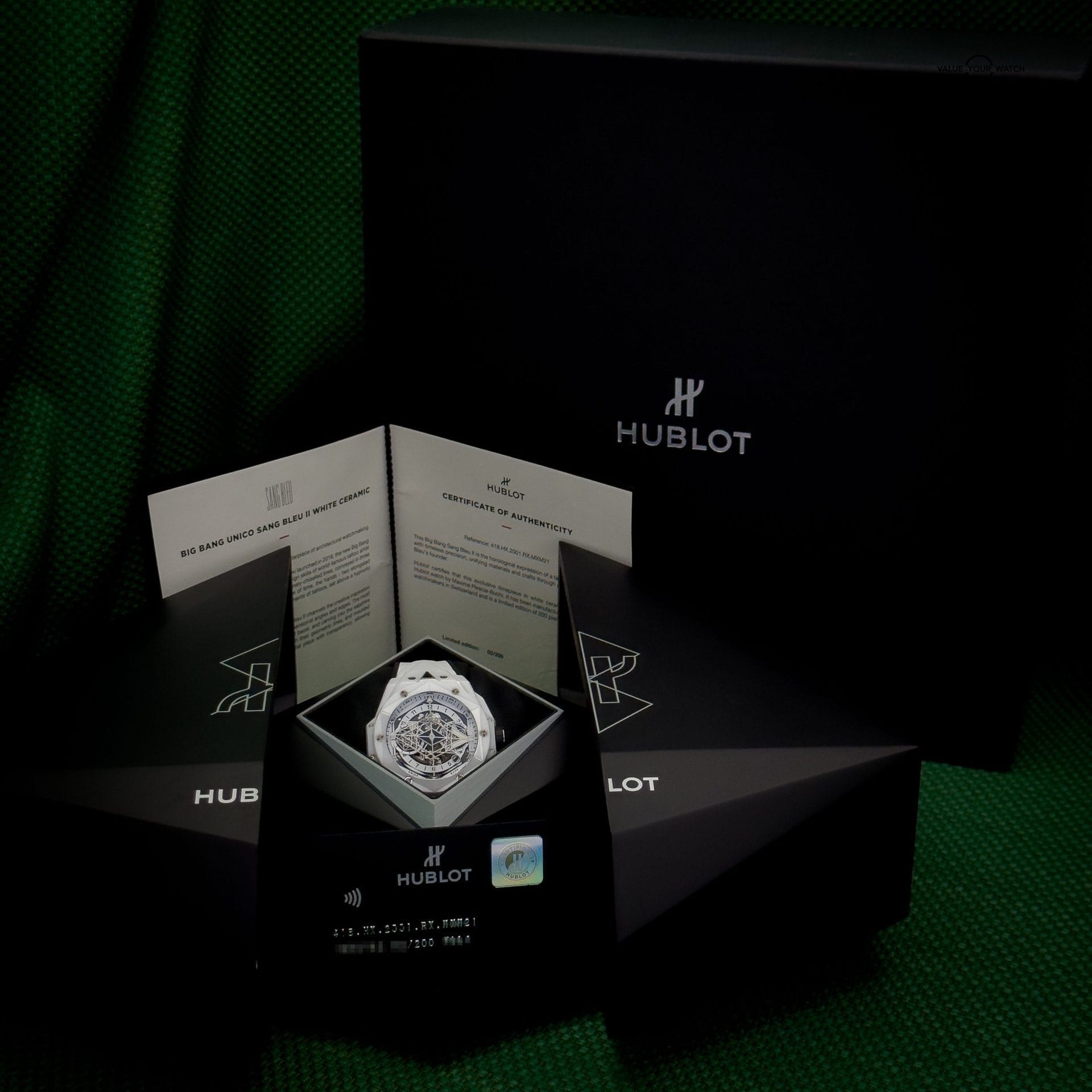Hublot Big Bang Sang Bleu II Unico White Ceramic 45mm Chronograph Limited of 200 - Image 2
