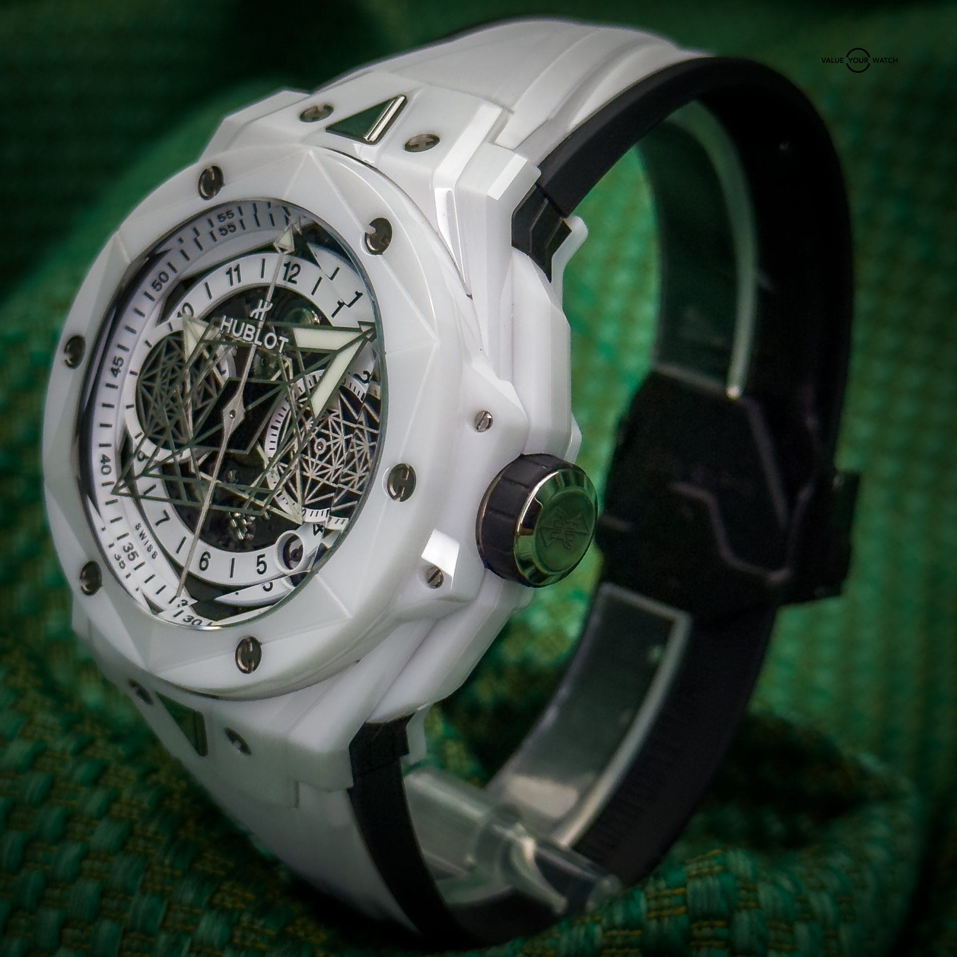 Hublot Big Bang Sang Bleu II Unico White Ceramic 45mm Chronograph Limited of 200 - Image 4