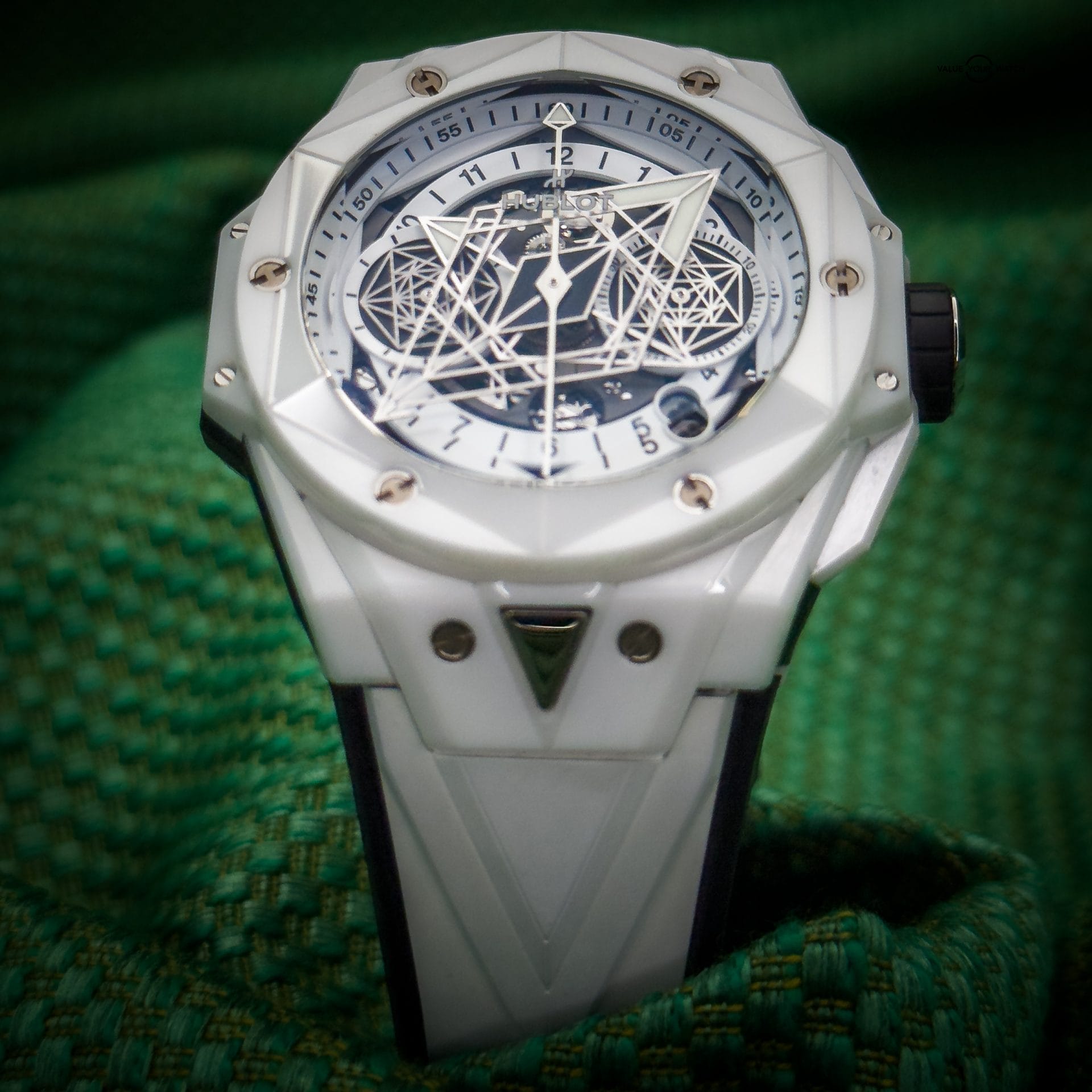 Hublot Big Bang Sang Bleu II Unico White Ceramic 45mm Chronograph Limited of 200 - Image 6