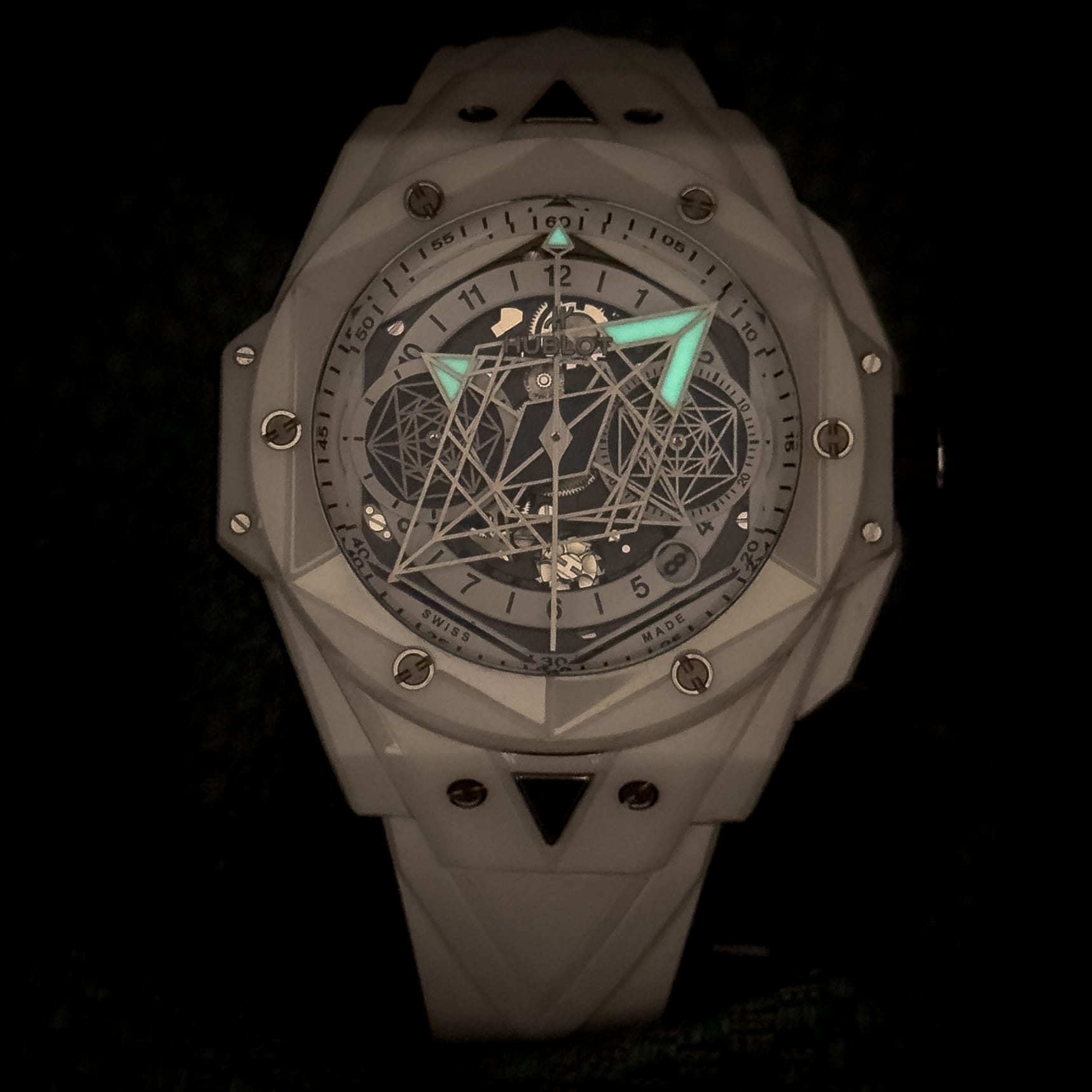 Hublot Big Bang Sang Bleu II Unico White Ceramic 45mm Chronograph Limited of 200 - Image 7
