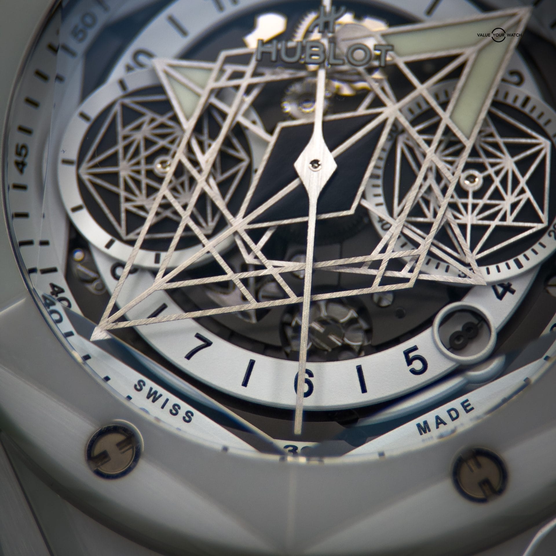 Hublot Big Bang Sang Bleu II Unico White Ceramic 45mm Chronograph Limited of 200 - Image 10