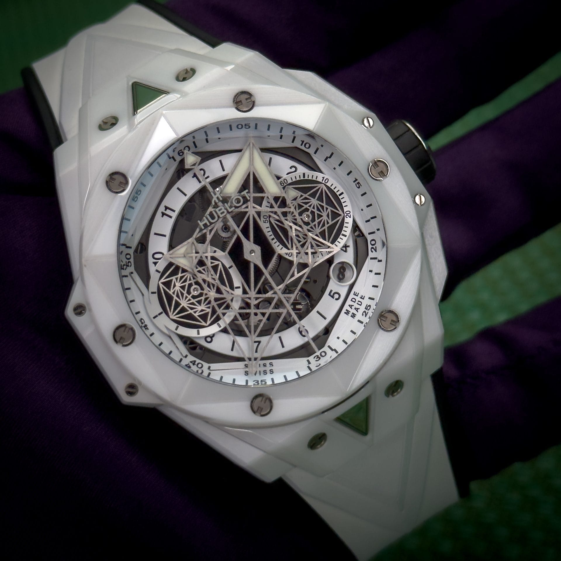 Hublot Big Bang Sang Bleu II Unico White Ceramic 45mm Chronograph Limited of 200 - Image 32