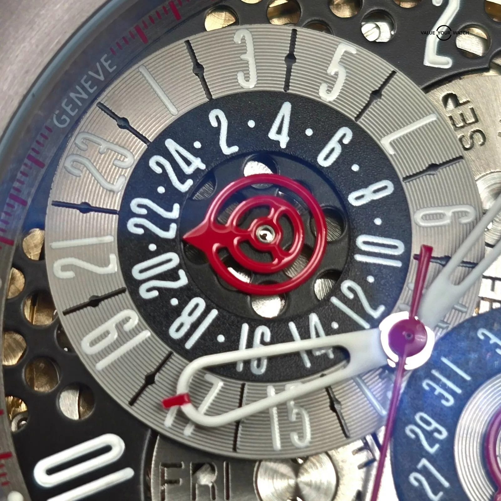 Gerald Genta Arena Perpetual Calendar GMT, white gold and Tantalum full set - Image 12