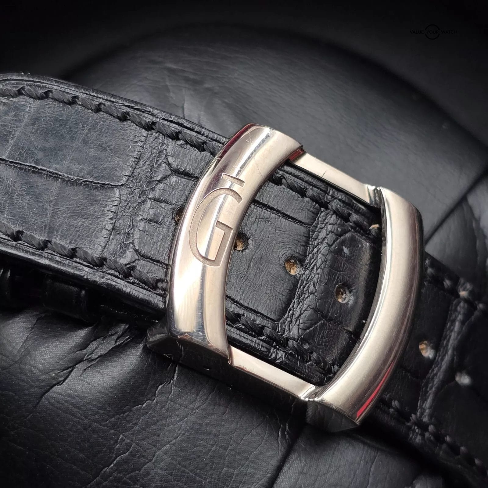 Gerald Genta Arena Perpetual Calendar GMT, white gold and Tantalum full set - Image 16