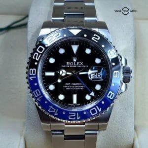 Rolex GMT-Master II, Batman black/blue ceramic bezel, ref 116710BLNR with box an