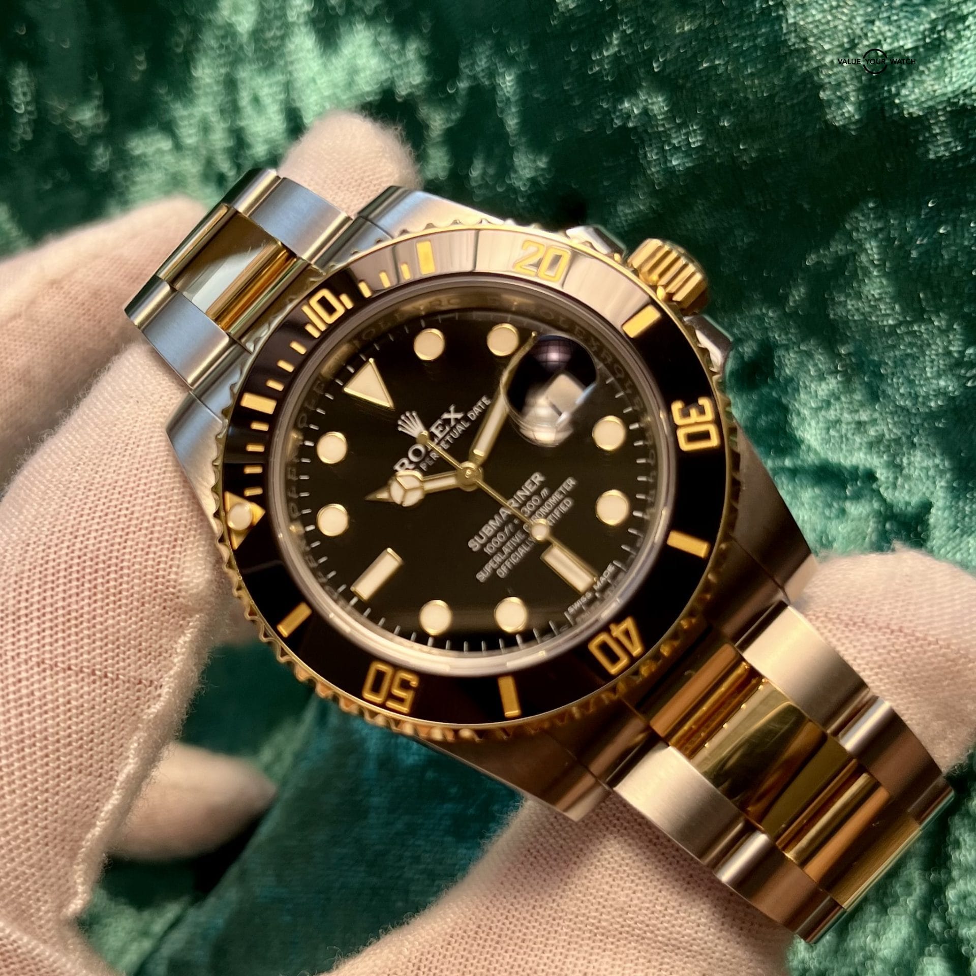 Rolex Submariner Date Two Tone Steel & Gold Black Dial 40mm Year 2015 Full Set - Image 3