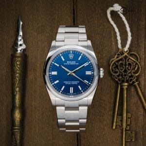 2024 Rolex Oyster Perpetual 36mm Blue Dial Steel Watch 126000 – BOX & PAPERS