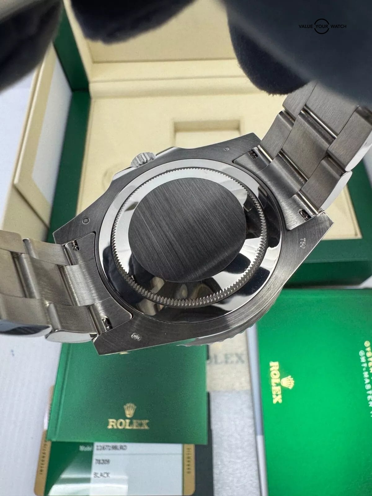 2016 PAPERS White Gold Black Dial GMT-Master II Pepsi Rolex Box Papers - Image 4