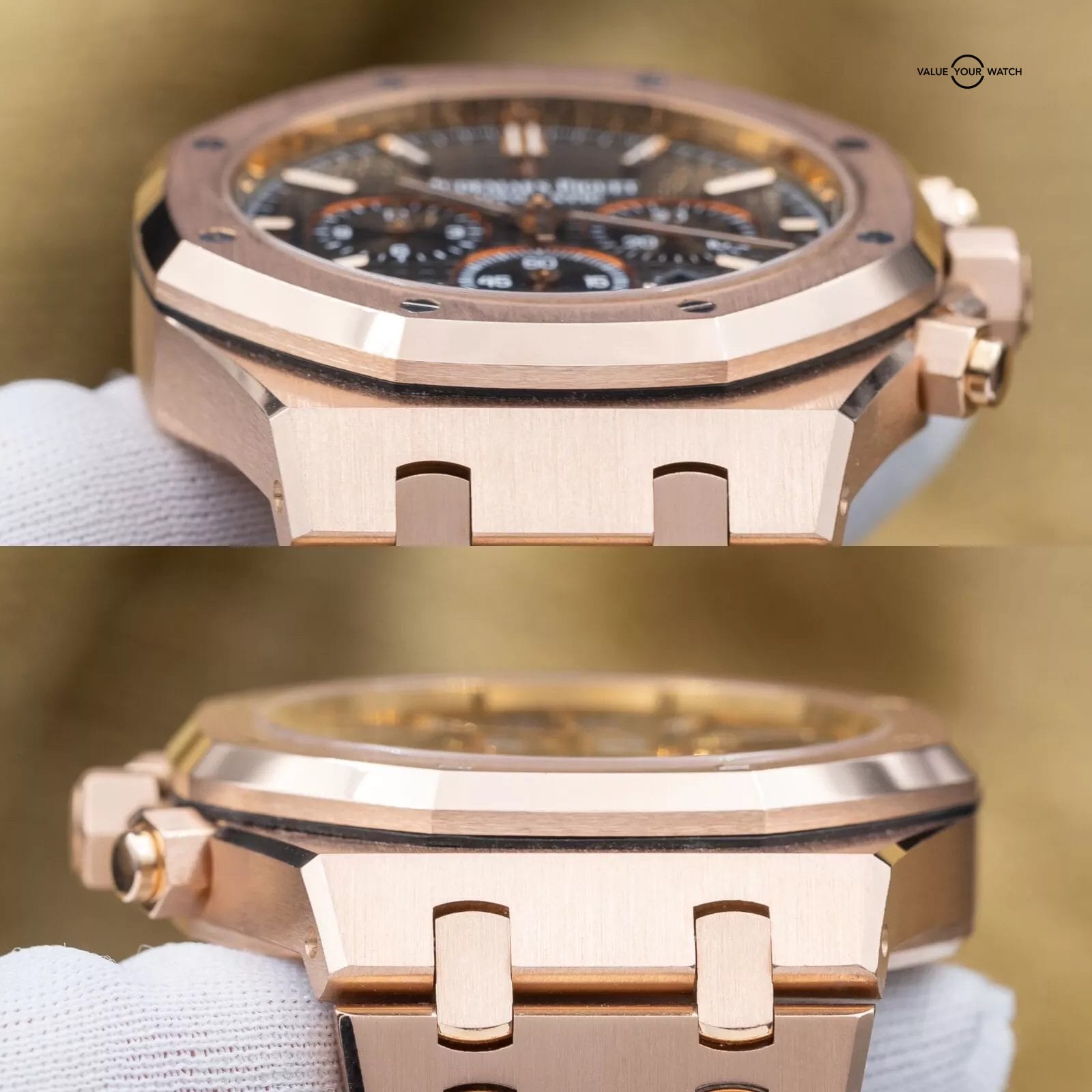 Audemars Piguet Royal Oak Chrono 41mm Rose Gold 26320OR Black Dial 2016 Full Set - Image 8